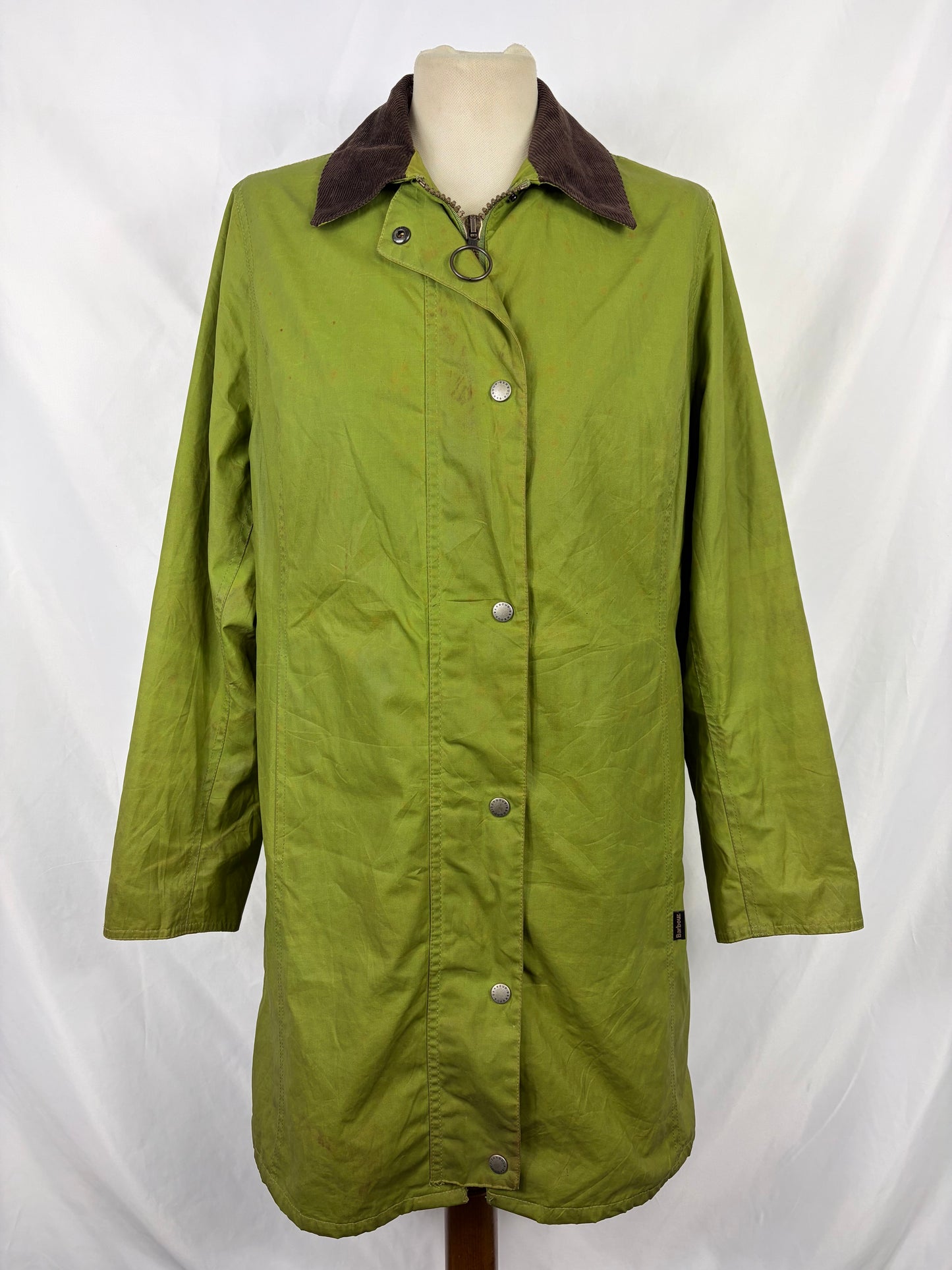 Giacca Barbour Newmarket donna verde UK14 tg. 44 Lady Green Newmarket jacket Size Uk14