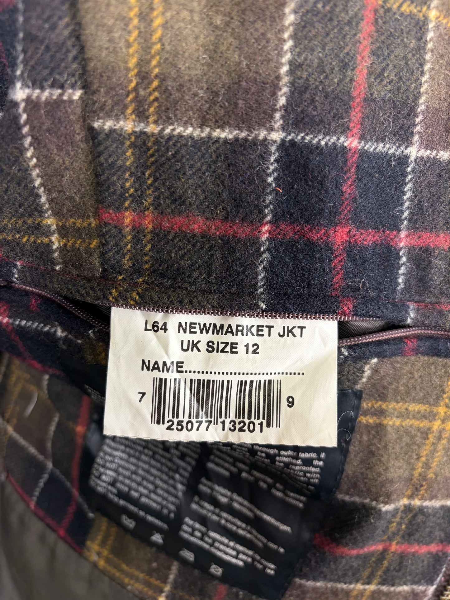 Giacca Barbour Newmarket donna marrone UK12 M Lady Brown Newmarket jacket Size Uk12