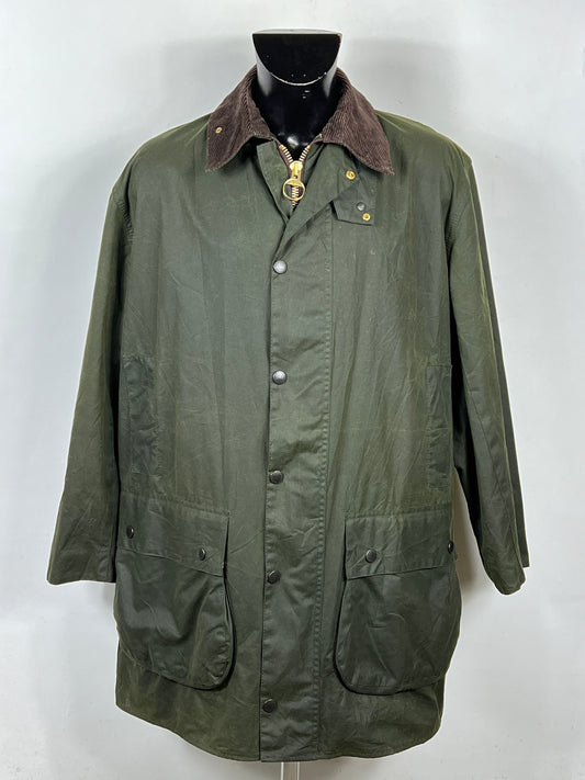Barbour Border verde cotone Cerato C42/107 cm Green Border Coat Size Large tg. 52 ita