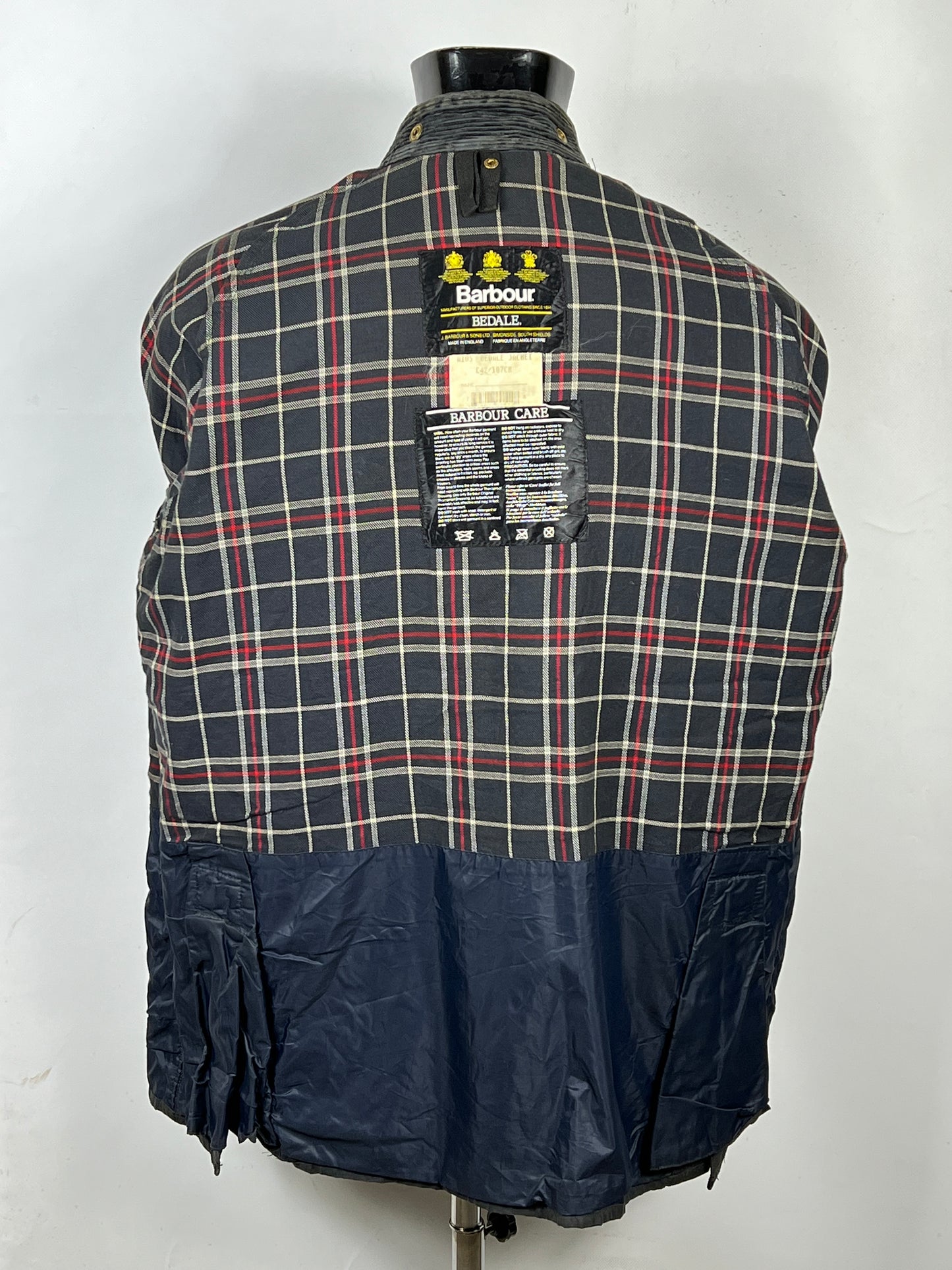 Barbour Vintage Giacca Bedale Blu C42/107 CM - Navy Bedale wax man jacket Large
