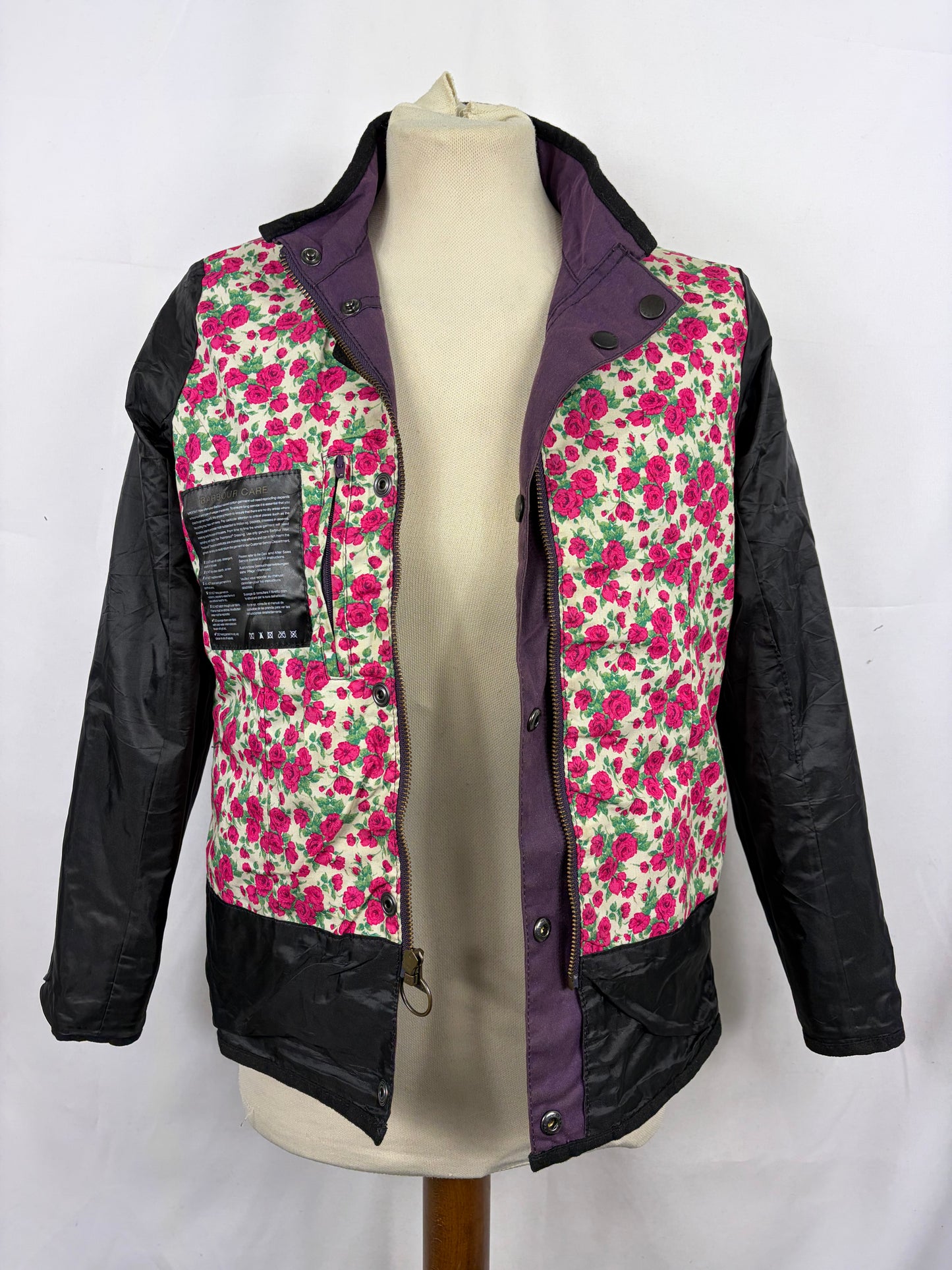 Barbour Giacca Rose Utility Viola da bambino/a taglia 10/11 anni Large Plum Kid Wax Jacket size 10/11 years