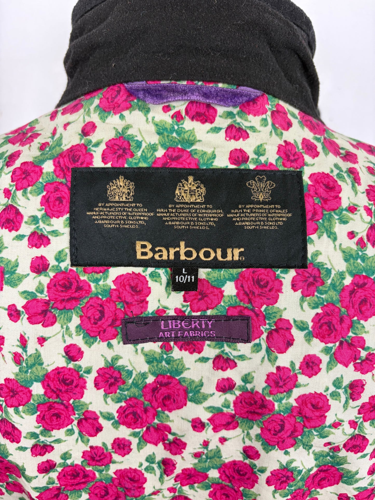 Barbour Giacca Rose Utility Viola da bambino/a taglia 10/11 anni Large Plum Kid Wax Jacket size 10/11 years