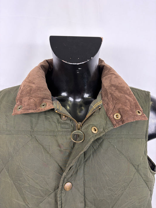 Gilet Barbour Verde Imbottito cerato Medium - Green Warm Barbour Waxed Waistcoat size Medium