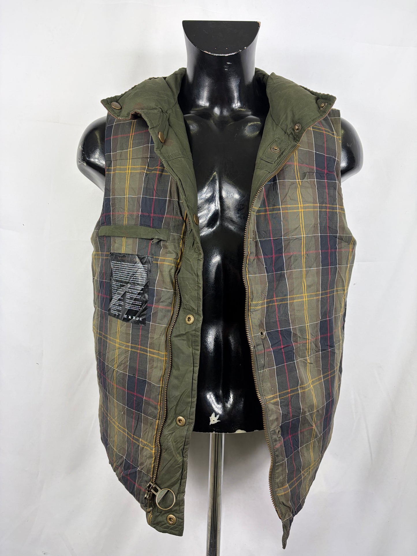 Gilet Barbour Verde Imbottito cerato Medium - Green Warm Barbour Waxed Waistcoat size Medium