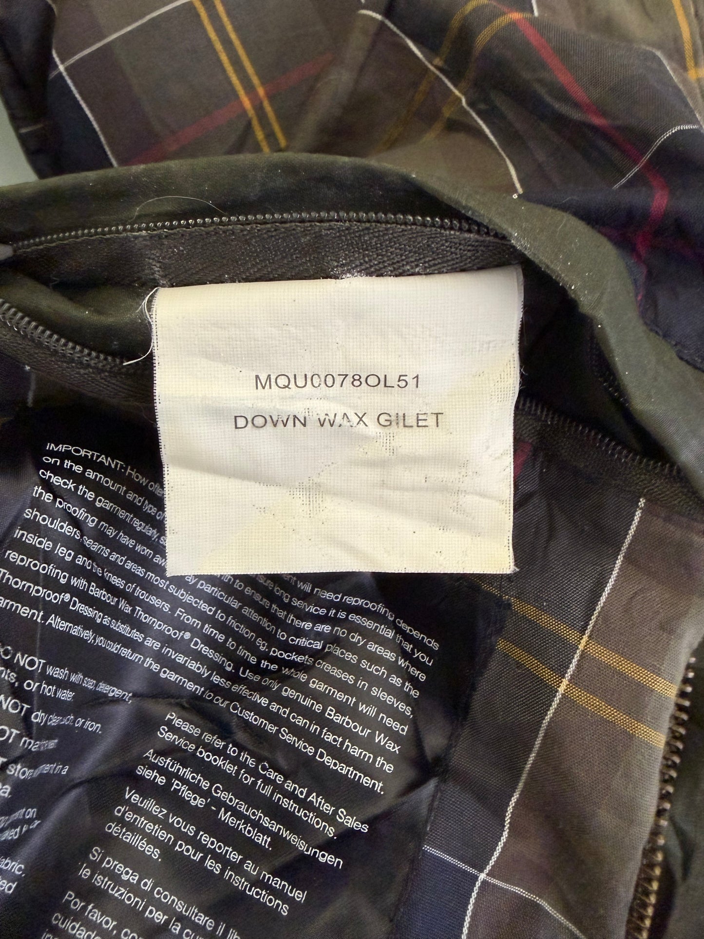 Gilet Barbour Verde Imbottito cerato Medium - Green Warm Barbour Waxed Waistcoat size Medium