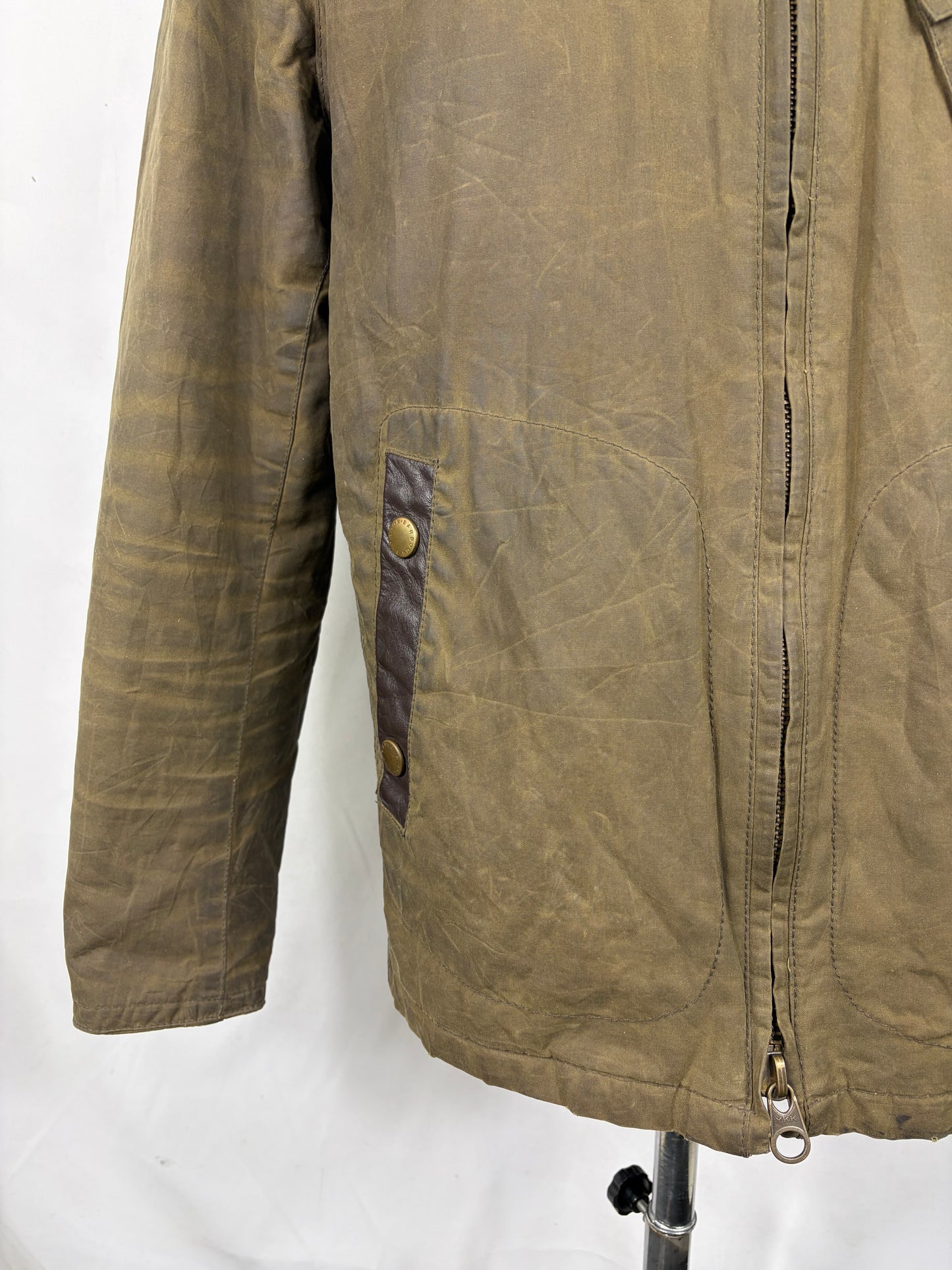 Giacca Barbour International da uomo corta verde Xlarge-Man Short Greenham Wax Jacket XL