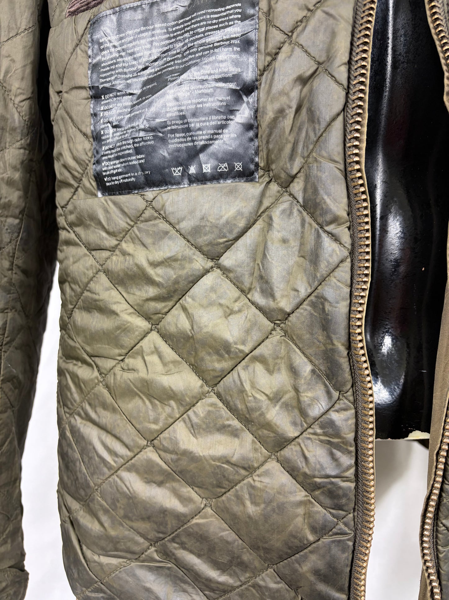 Giacca Barbour International da uomo corta verde Xlarge-Man Short Greenham Wax Jacket XL