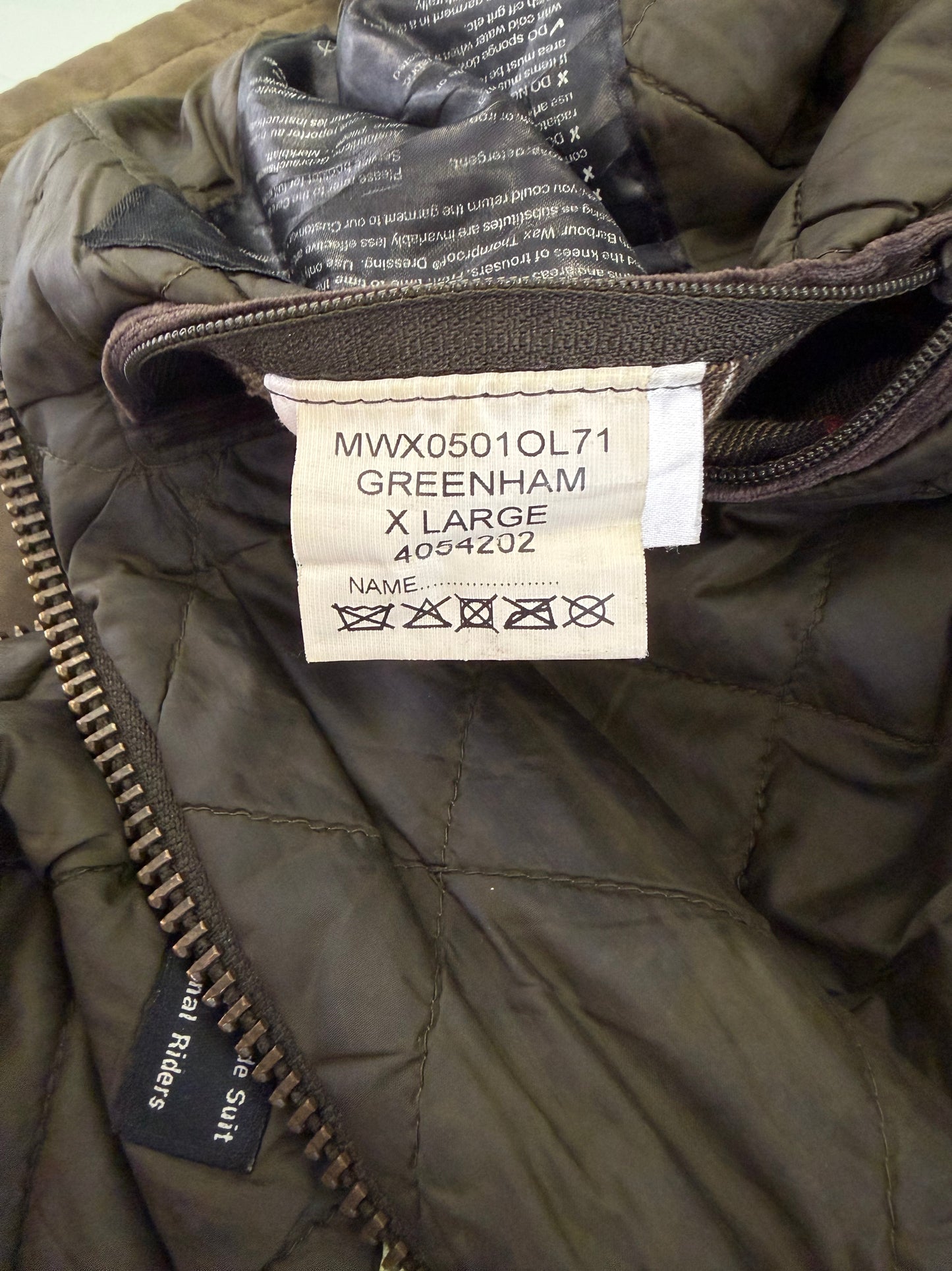 Giacca Barbour International da uomo corta verde Xlarge-Man Short Greenham Wax Jacket XL