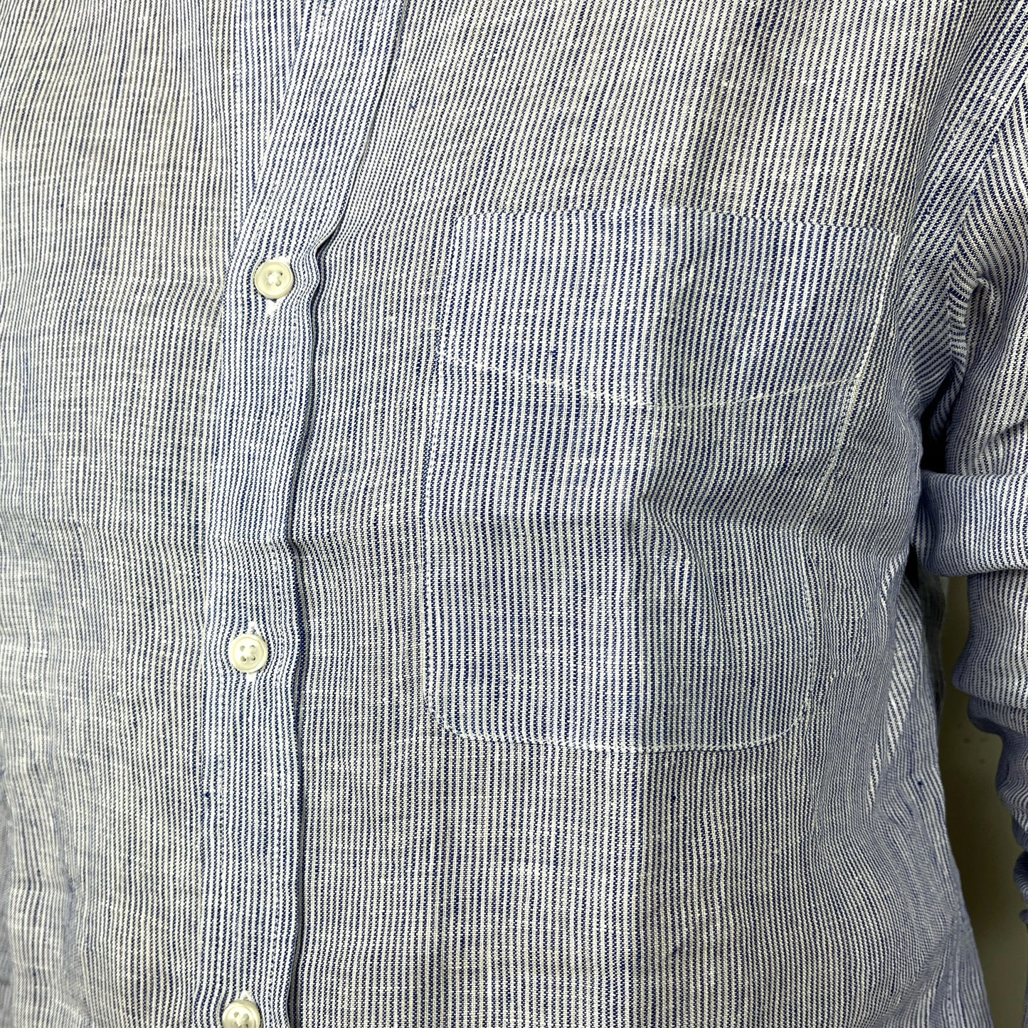Camicia a righe slim in lino modello Dexter by B.D. BAGGIES