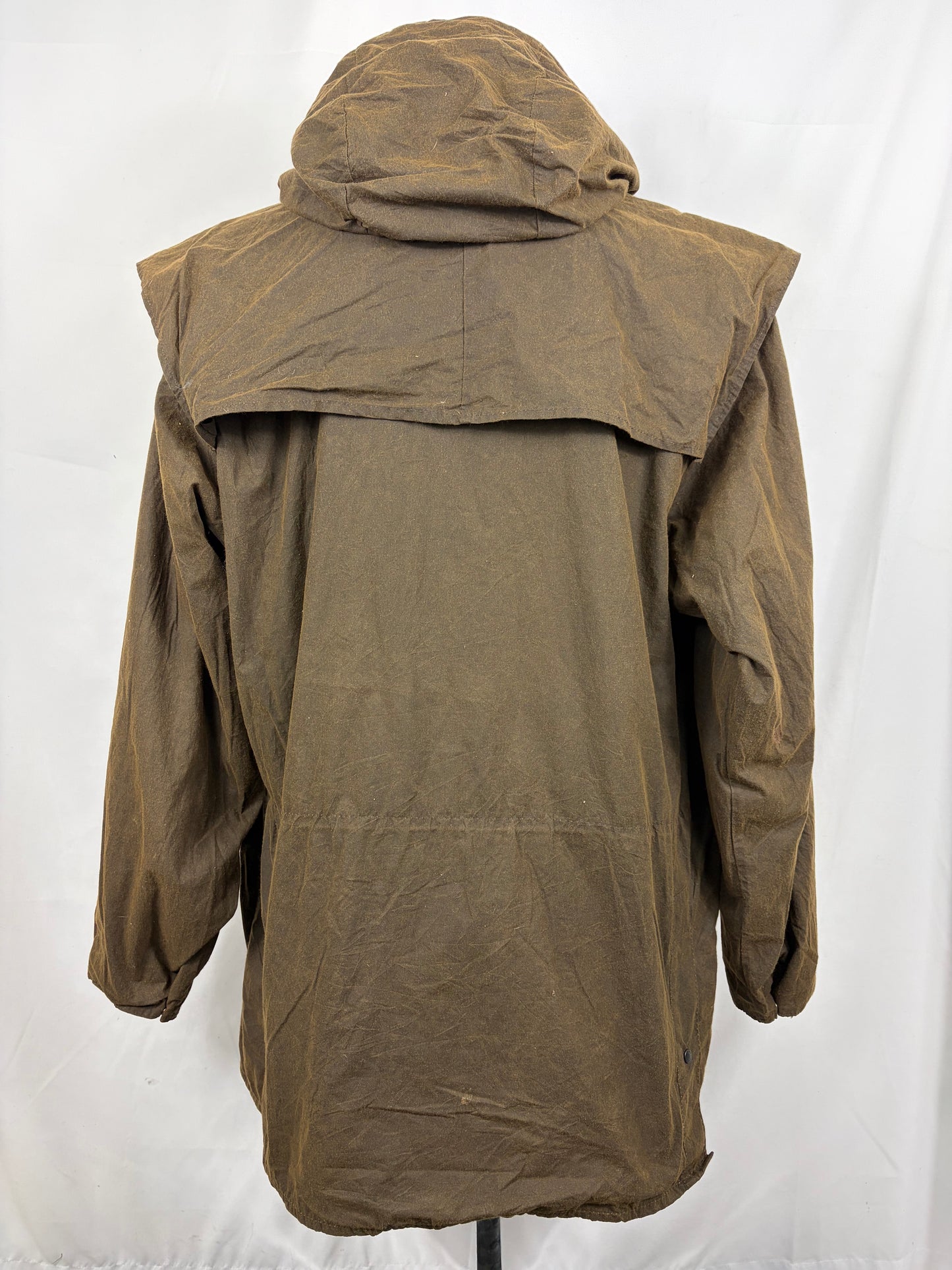 Barbour Durham colore verde con cappuccio C46/117 cm Olive Hooded waxed Durham Size Xlarge