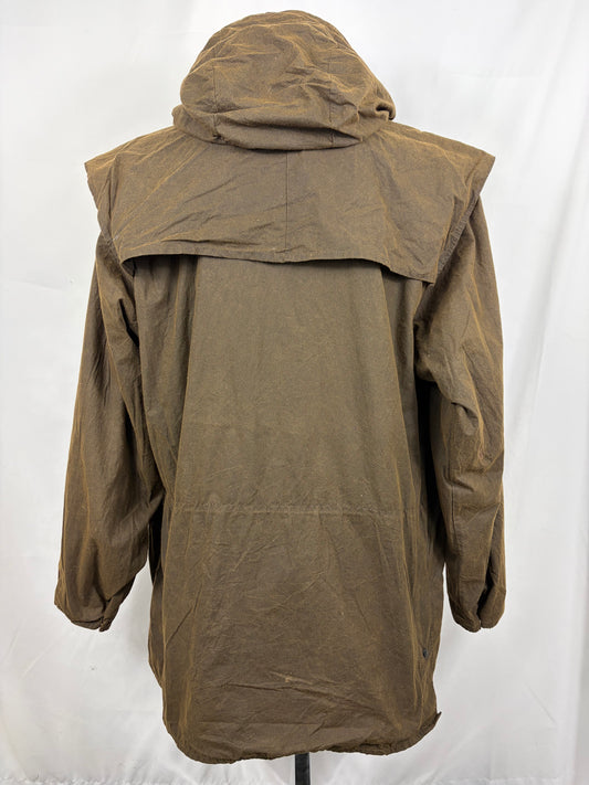 Barbour Durham colore verde con cappuccio C46/117 cm Olive Hooded waxed Durham Size Xlarge