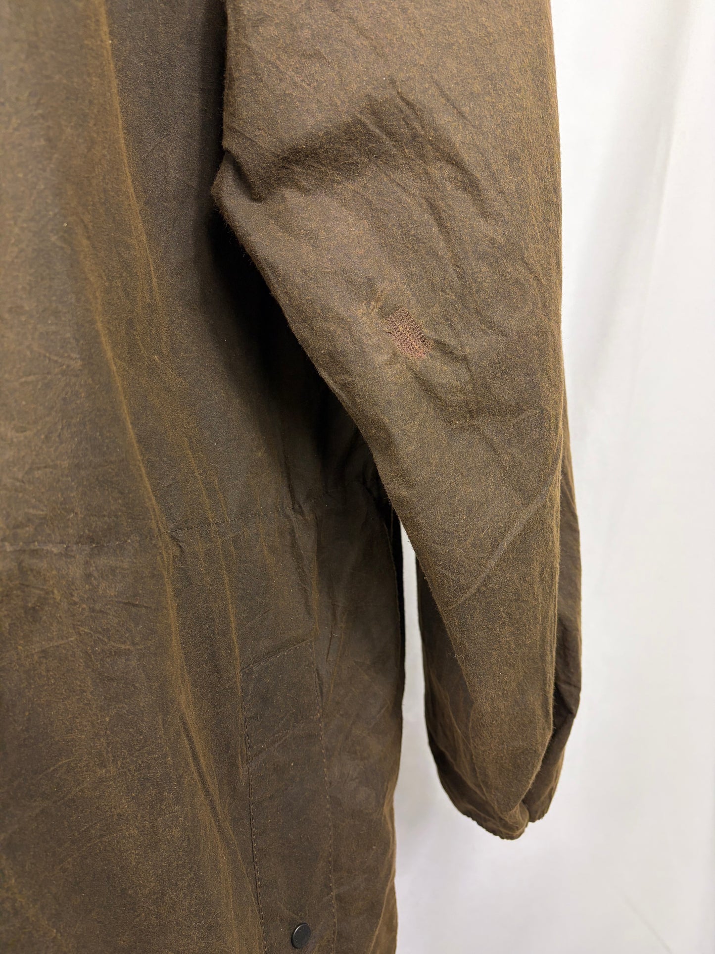 Barbour Durham colore verde con cappuccio C46/117 cm Olive Hooded waxed Durham Size Xlarge