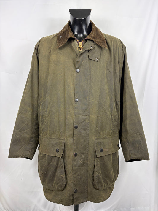 Giacca Barbour Northumbria verde oliva C46/117 cm-Man Olive Waxed Northumbria Jacket XLarge