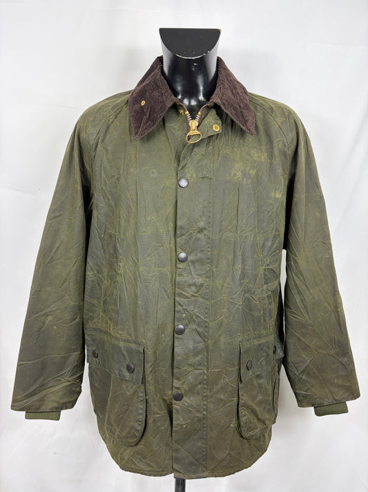 Giacca Barbour Verde vintage Bedale C44/112 cm Green Vintage Bedale wax jacket c44 Size L/XL