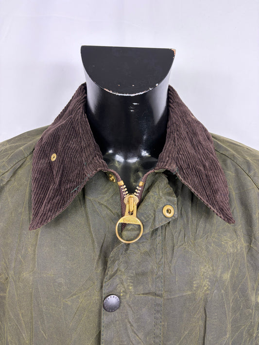 Giacca Barbour Verde vintage Bedale C44/112 cm Green Vintage Bedale wax jacket c44 Size L/XL