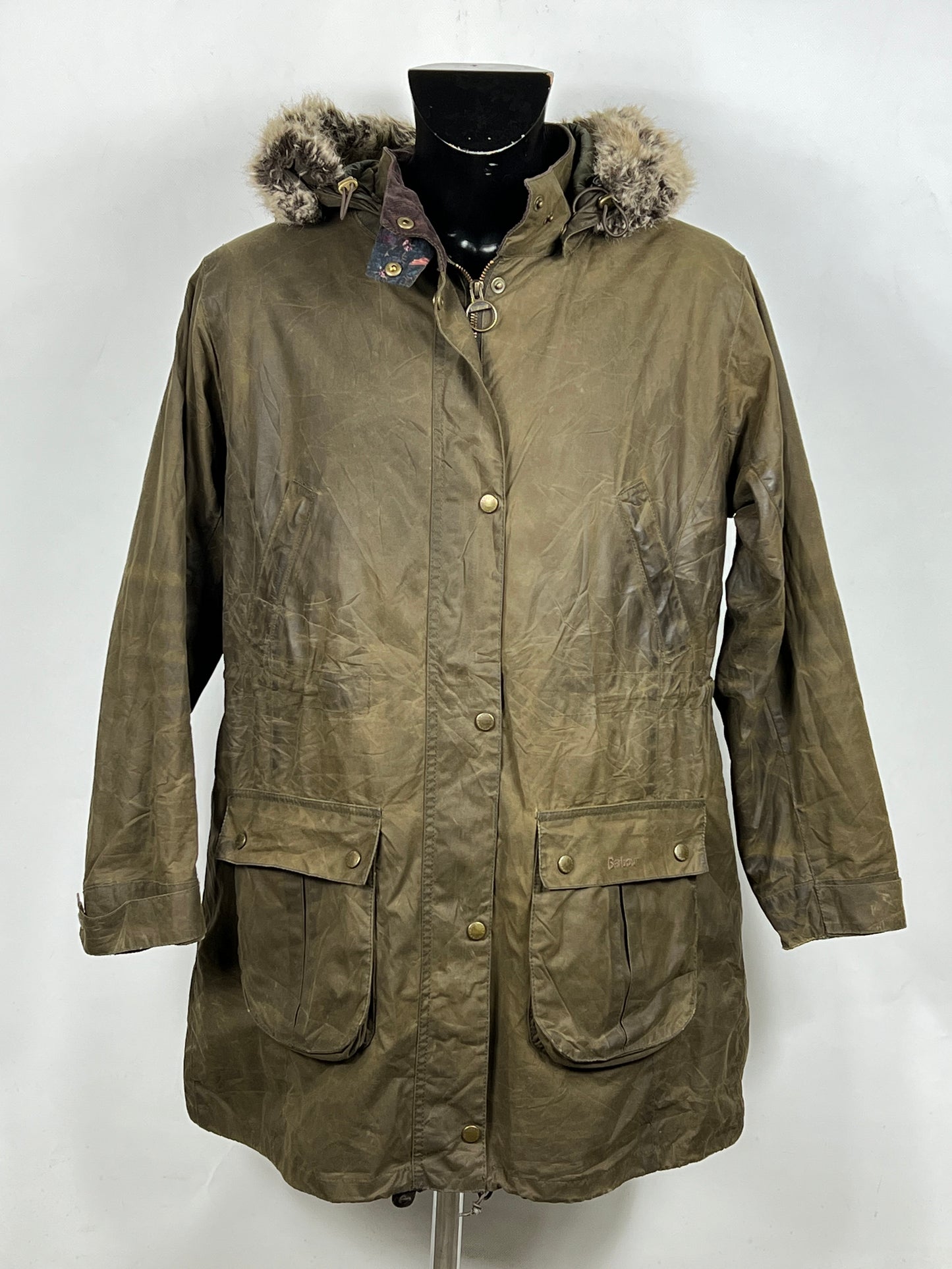 Parka Barbour Verde Unisex tg.46/48 ita - Winter Tors wax Parka Green jacket size uk16