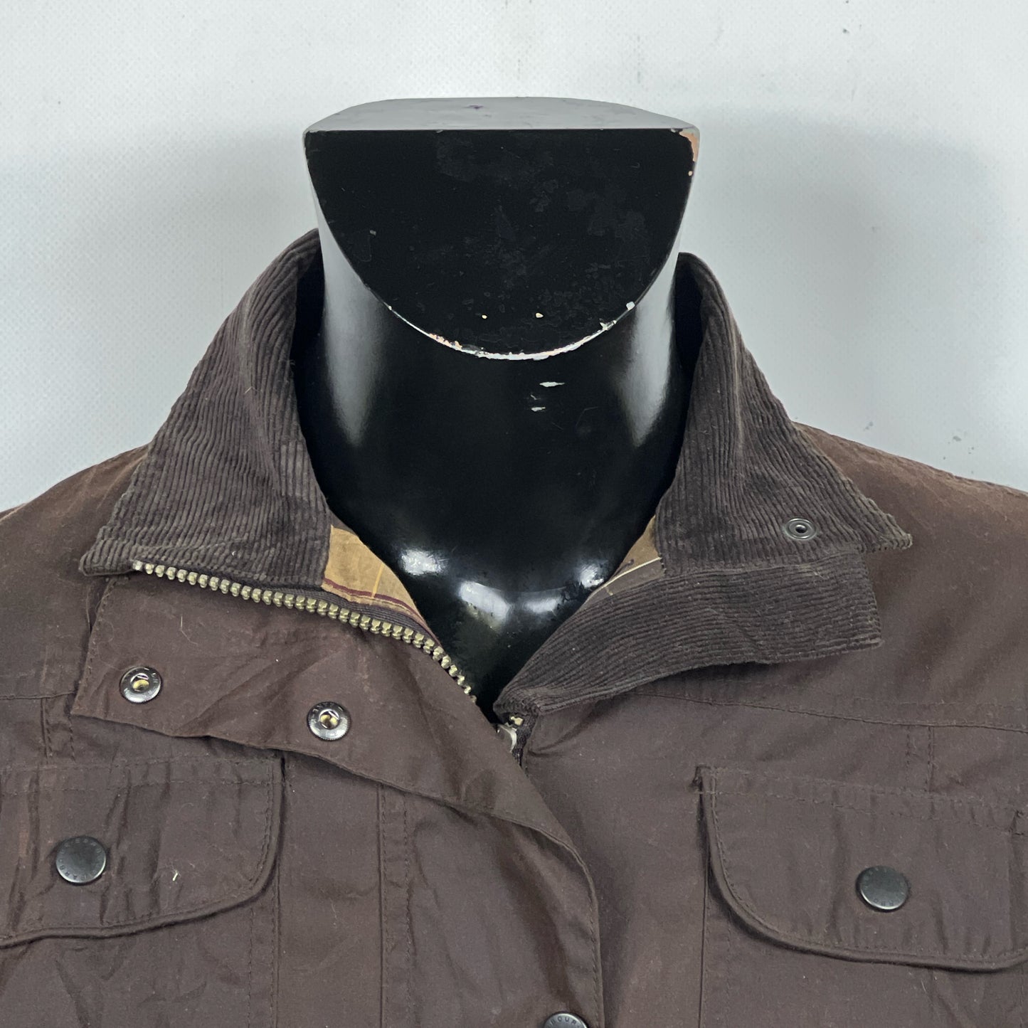 Giacca Barbour marrone corta leggera unisex UK18 Tg.46 Brown light wax Jacket UK18