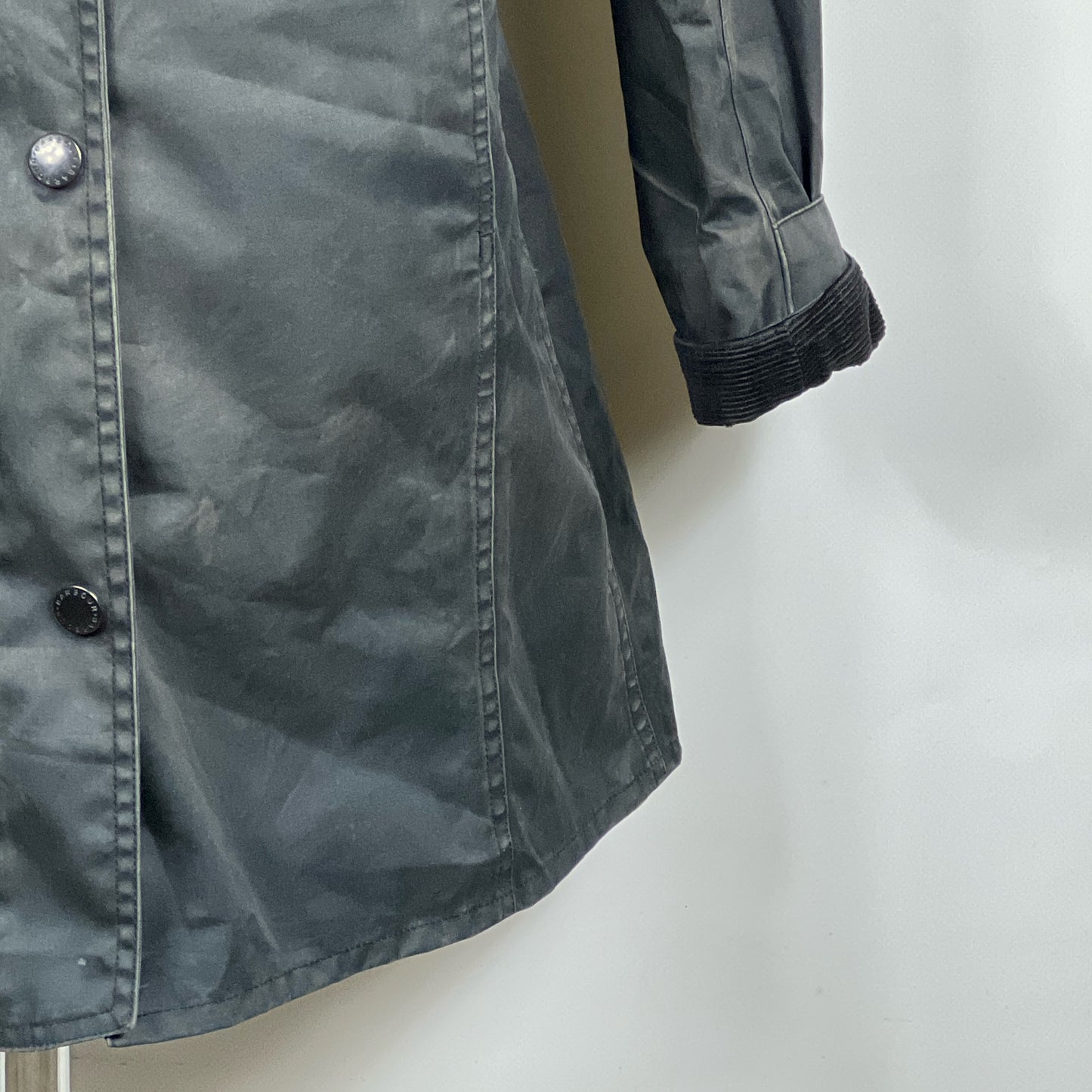 Giacca Barbour donna cotone nero Newmarket Recente UK14 Tg.42- Black cotton Jacket