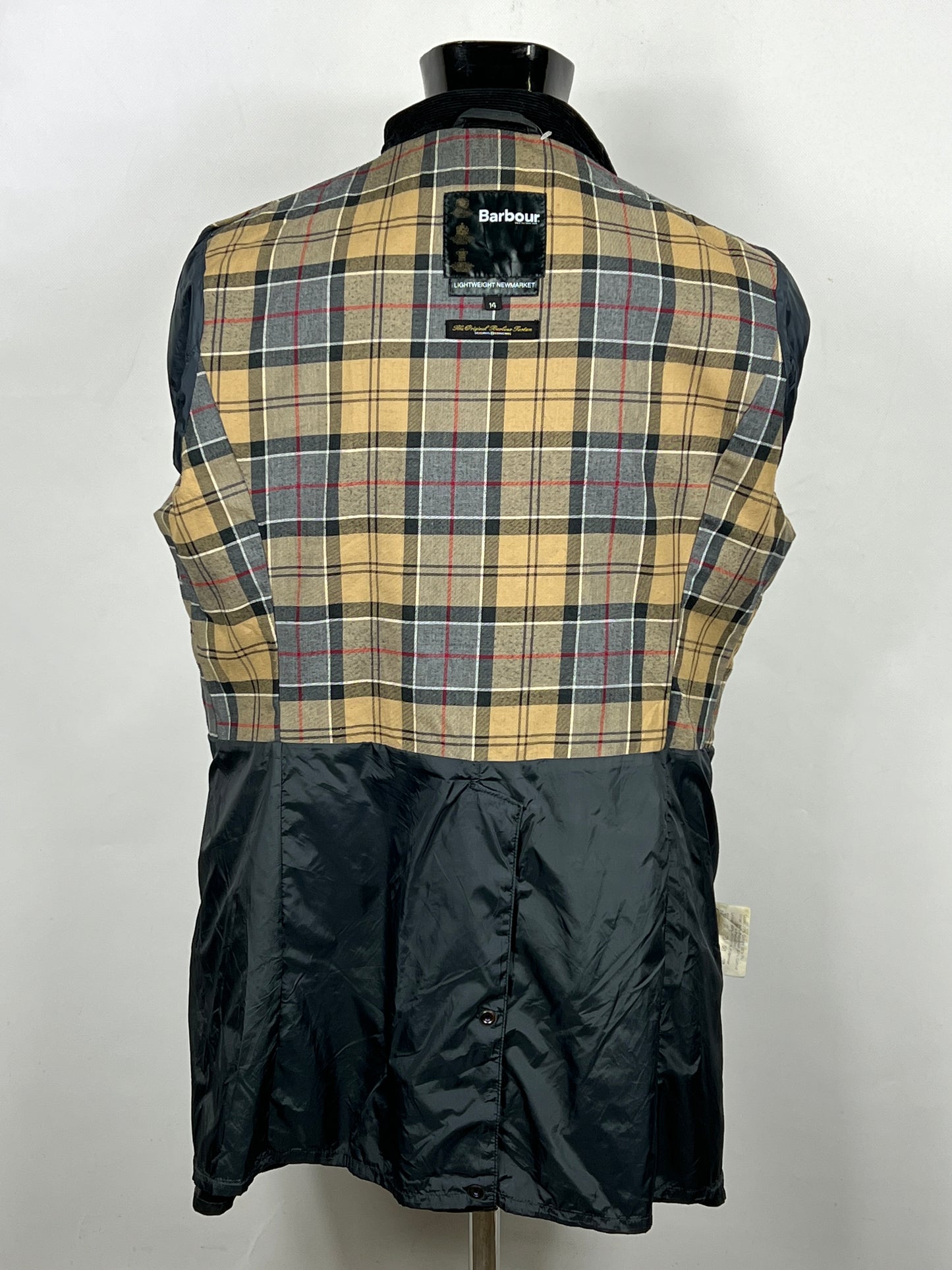 Giacca Barbour donna cotone nero Newmarket Recente UK14 Tg.42- Black cotton Jacket