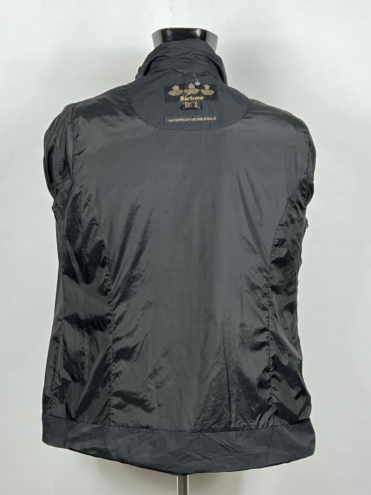 Barbour Giacca Nera donna Impermeabile Tg.44 Black Featherweight Jacket Uk14