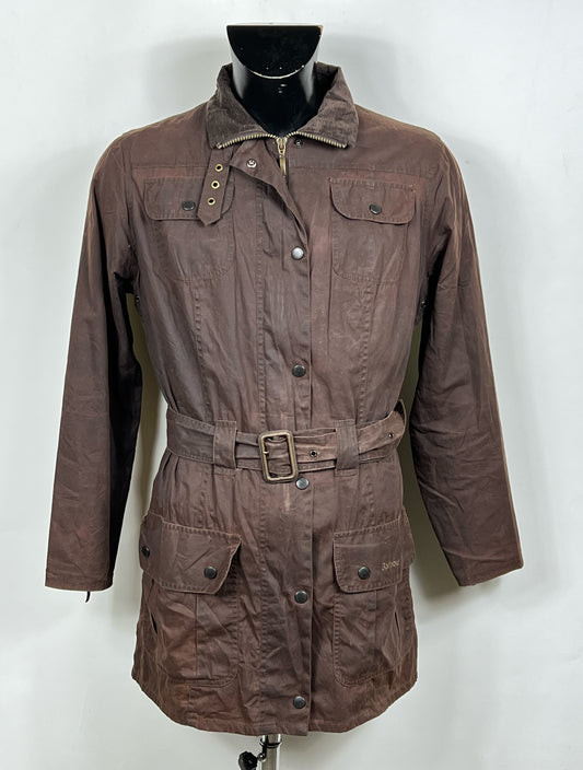 Barbour Giacca donna marrone leggero UK14 Tg. 42- Light Brown Jacket Size uk14