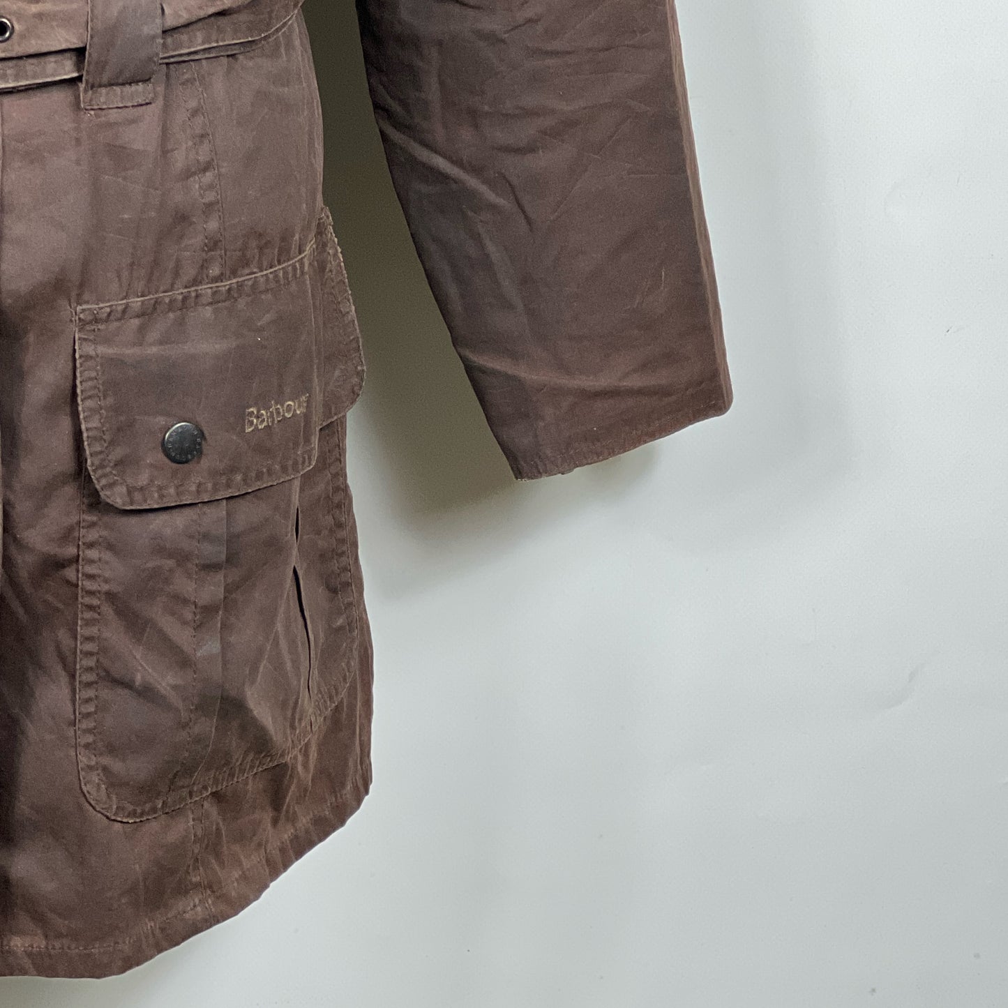 Barbour Giacca donna marrone leggero UK14 Tg. 42- Light Brown Jacket Size uk14
