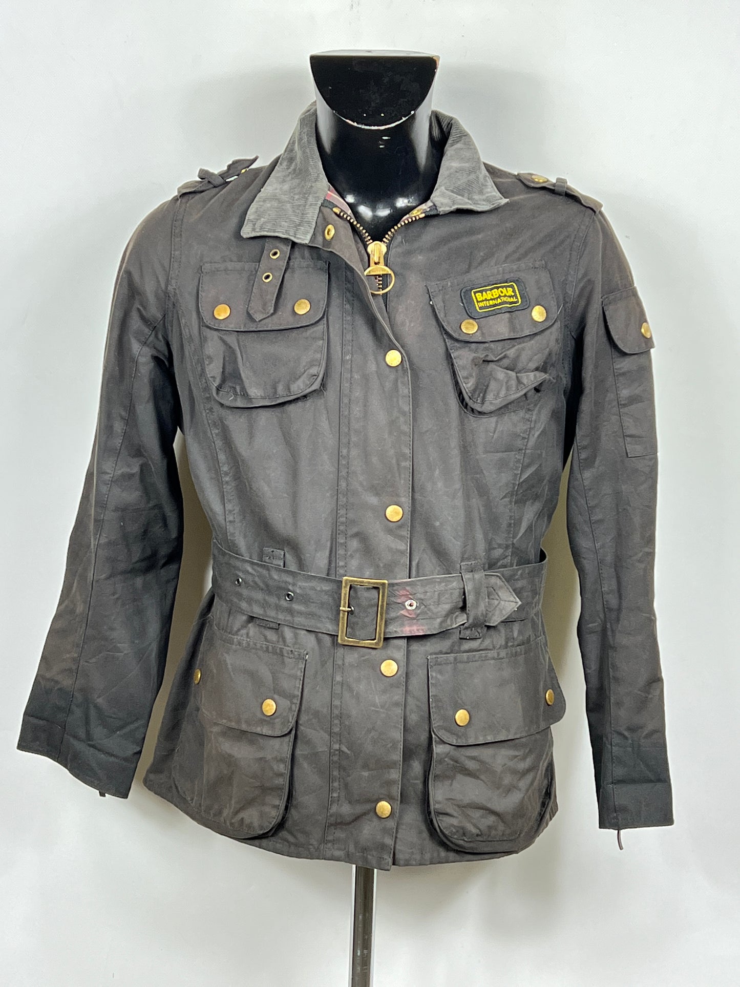 Giacca Barbour International Donna Medium UK12 -Lady International Black UK12