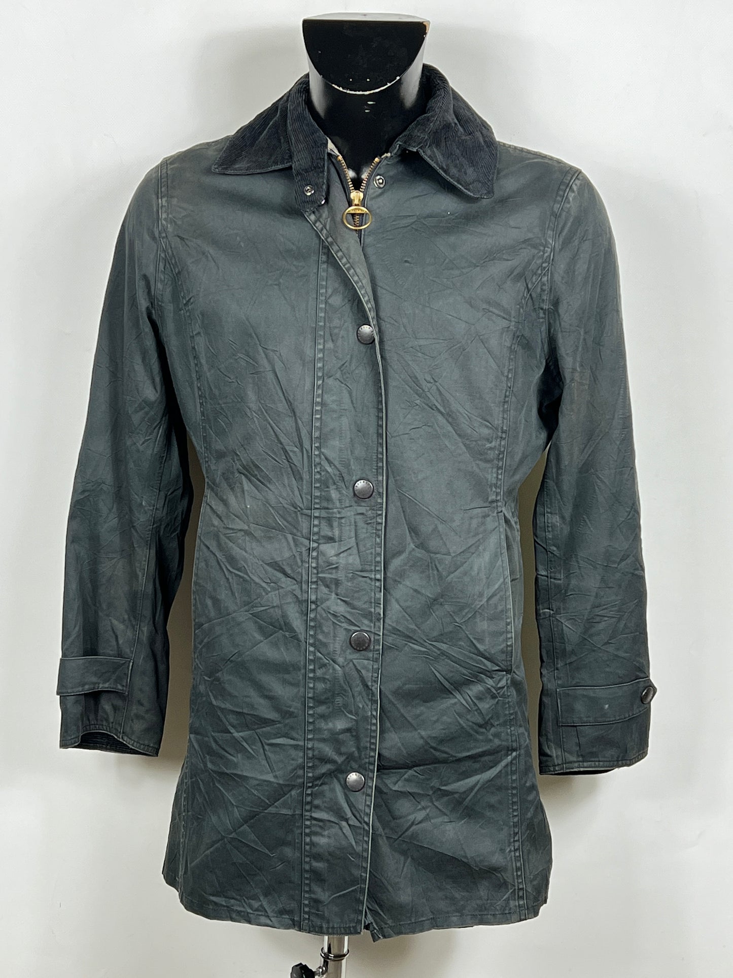 Giacca Barbour donna cotone nero Newmarket Recente UK10 Small- Black cotton Jacket