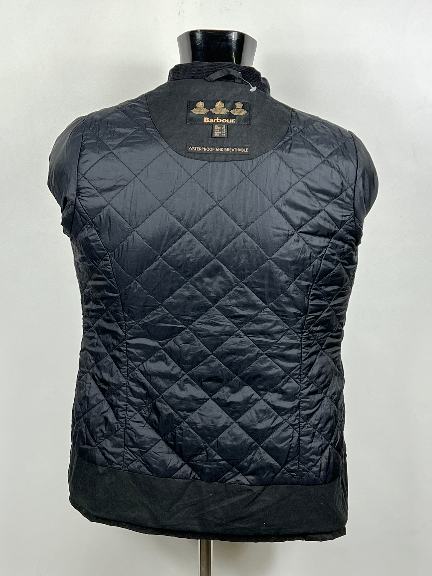 Giacca Barbour International Donna SMALL UK10 -Lady Winter Black jacket UK10