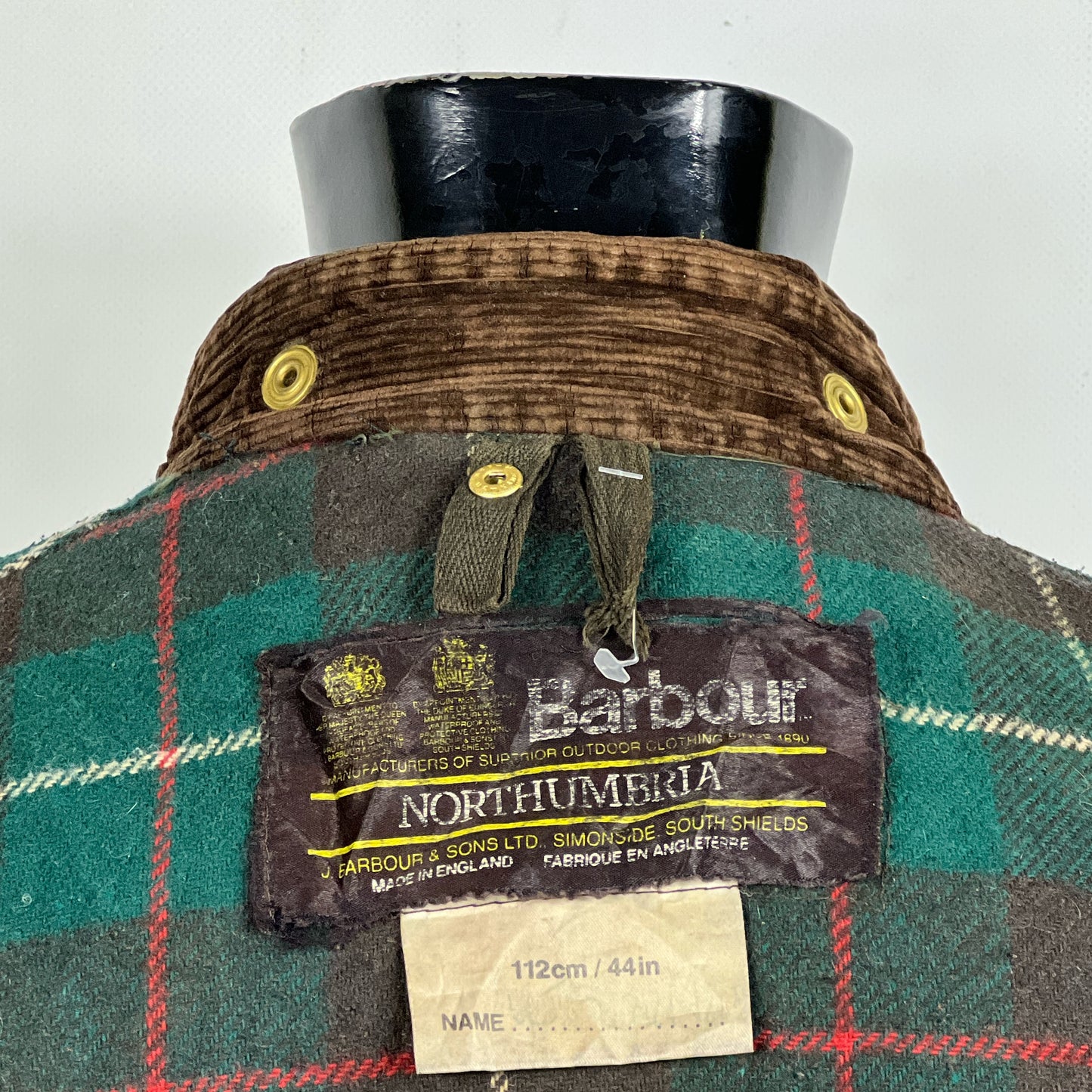Giacca Barbour Vintage Northumbria C44/112cm-Green 2 crowns Northumbria Jacket L/XL