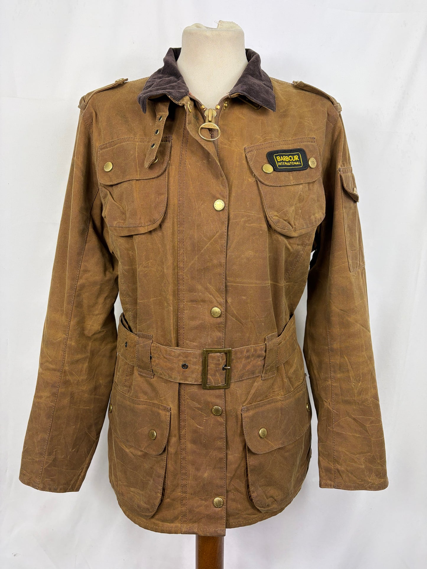 Giacca Barbour International beige Donna Medium UK14  -Lady International Beige UK14 Size M