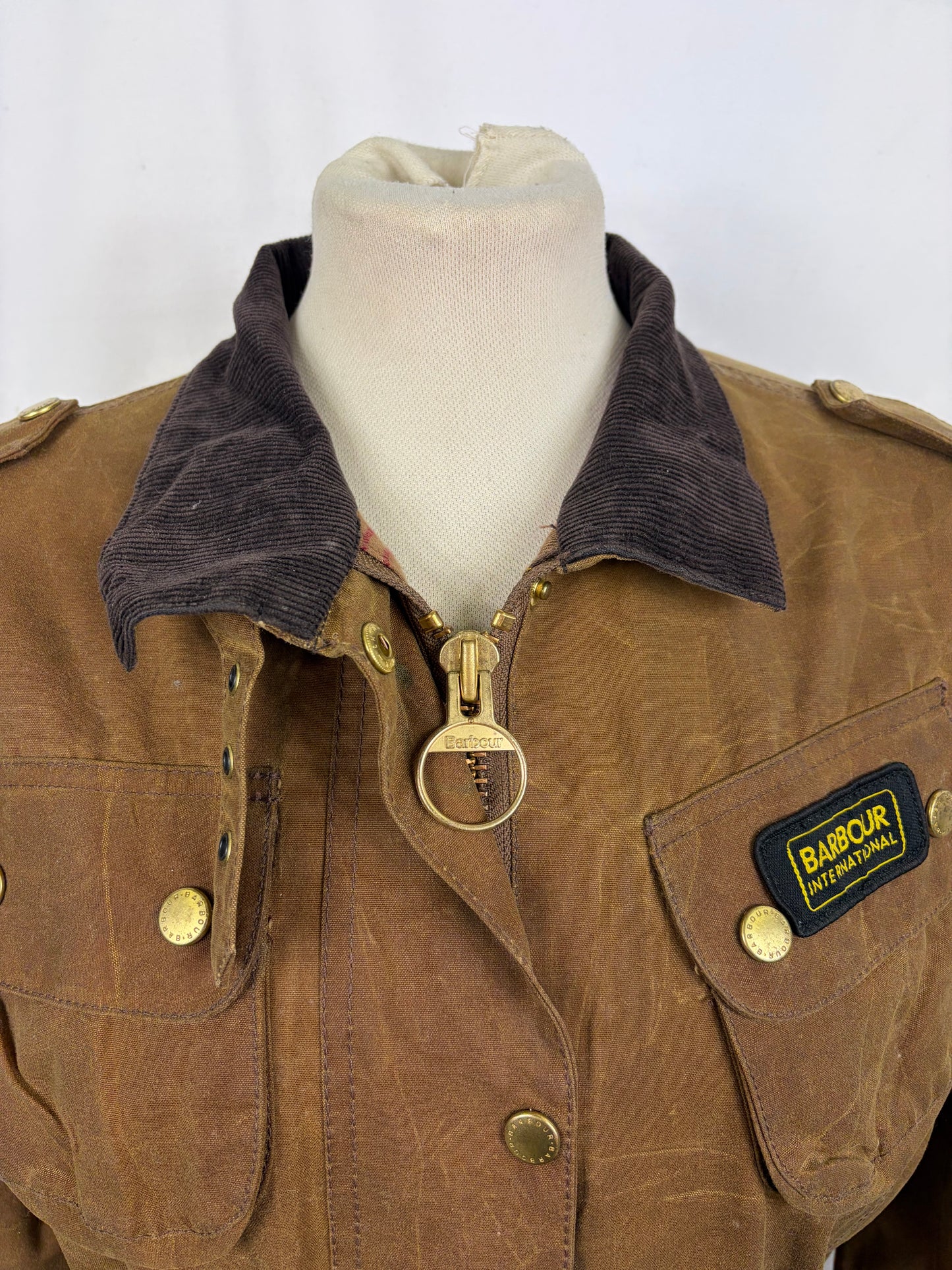 Giacca Barbour International beige Donna Medium UK14  -Lady International Beige UK14 Size M