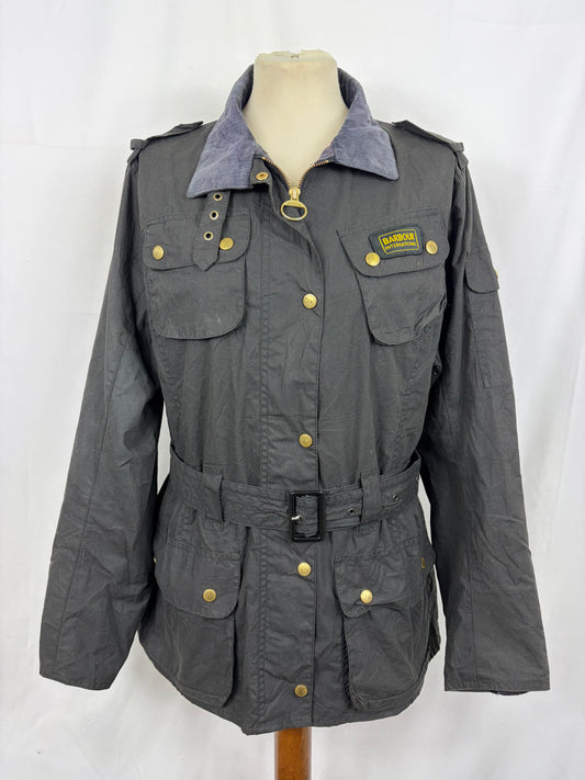 Giacca Barbour International leggera nera UK16 tg.46 -International Flyweight Black Jacket size UK16