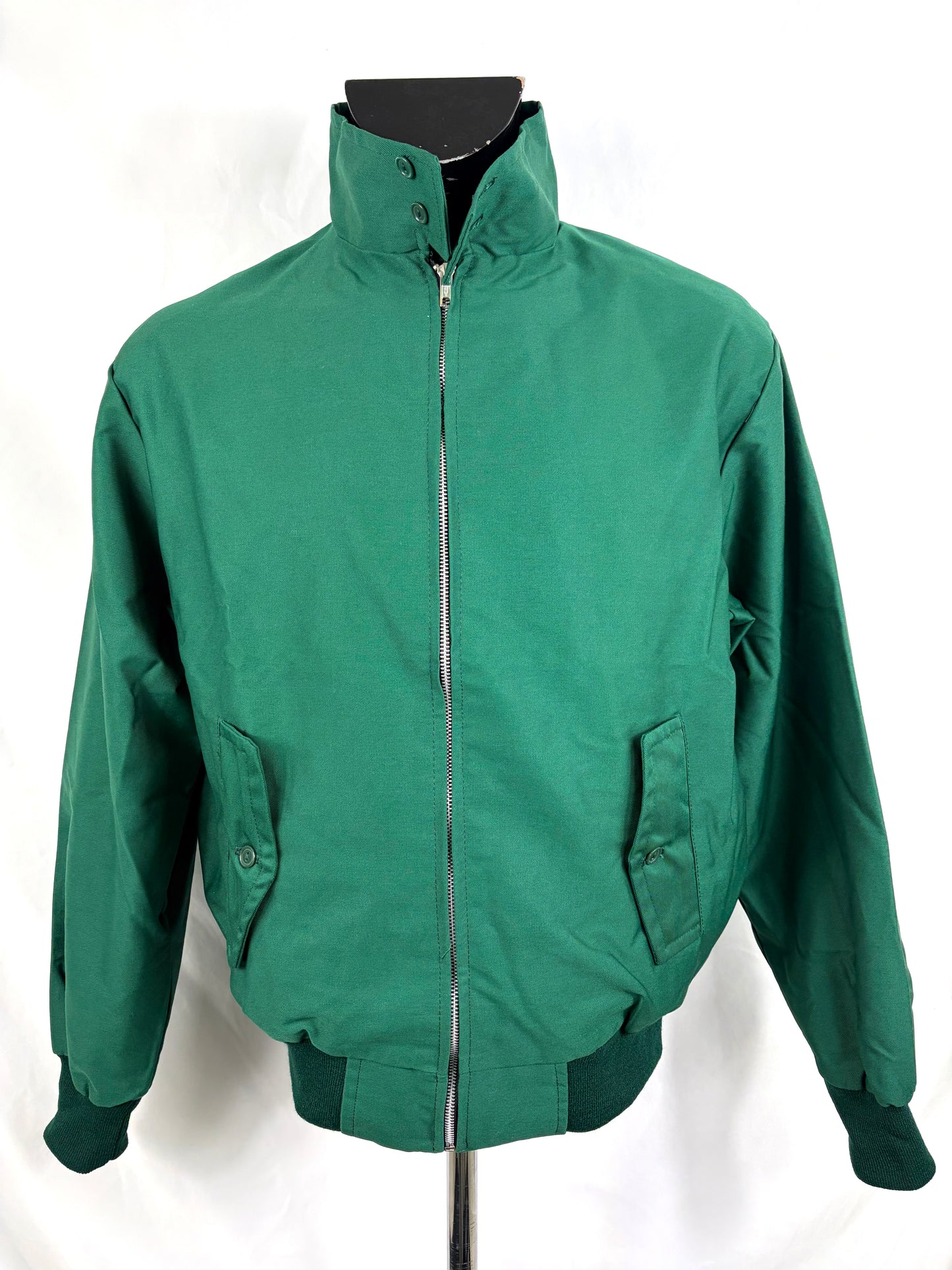 Giacca Harrington verde da uomo in cotone  Made in England - Man Green Harrington Jacket - Shop In London