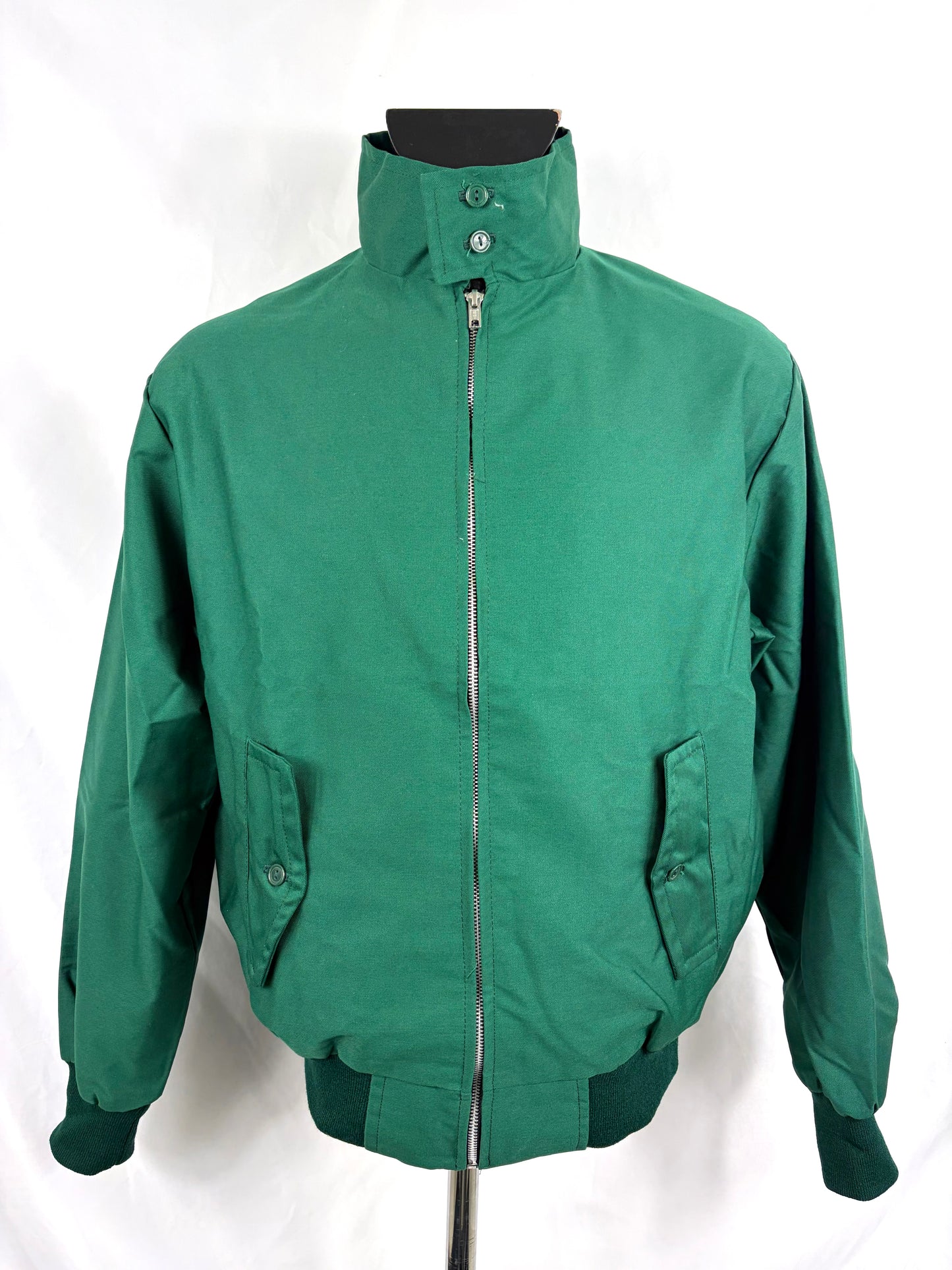 Giacca Harrington verde da uomo in cotone  Made in England - Man Green Harrington Jacket - Shop In London
