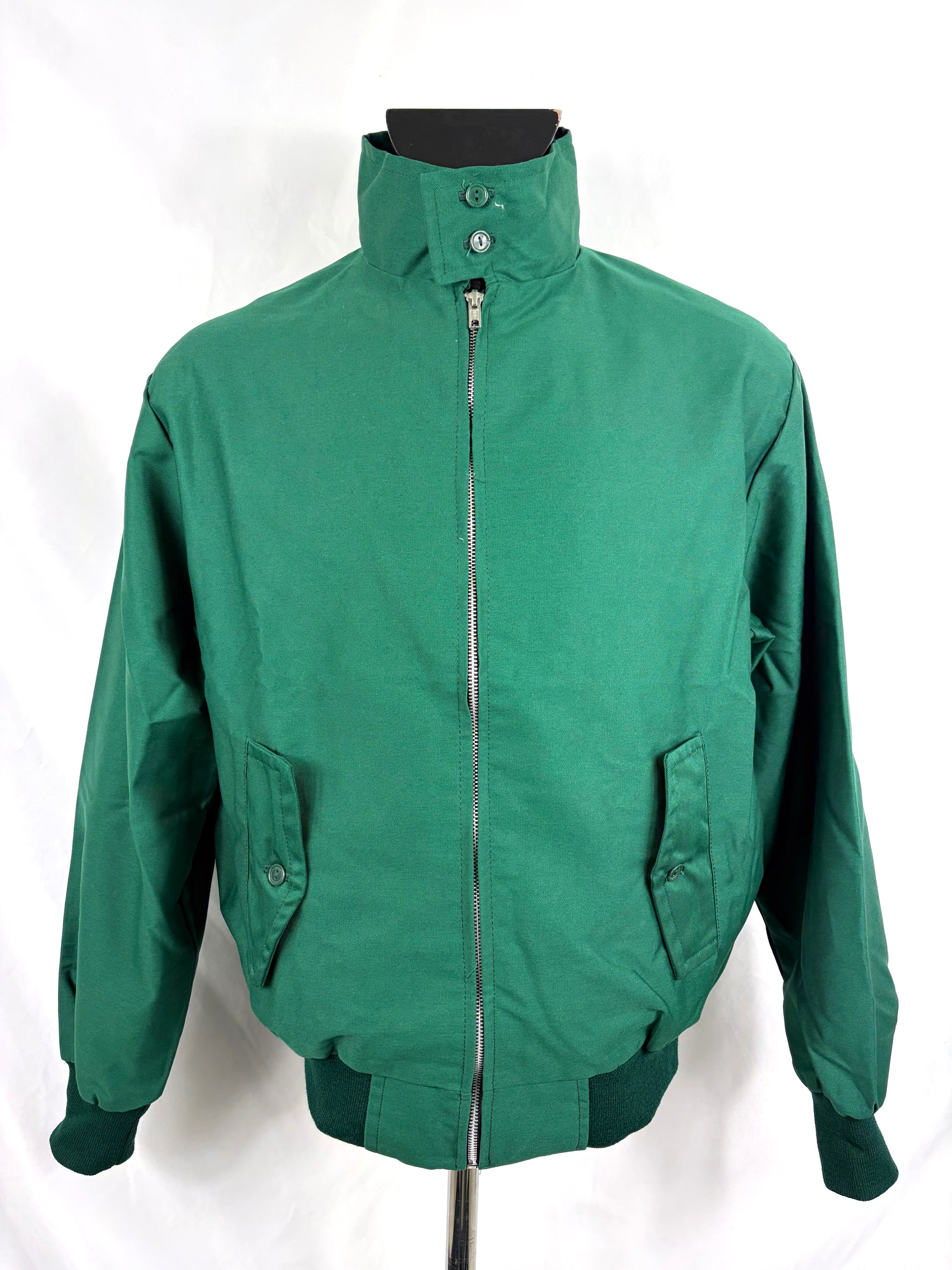 Giacca Harrington verde da uomo in cotone  Made in England - Man Green Harrington Jacket - Shop In London