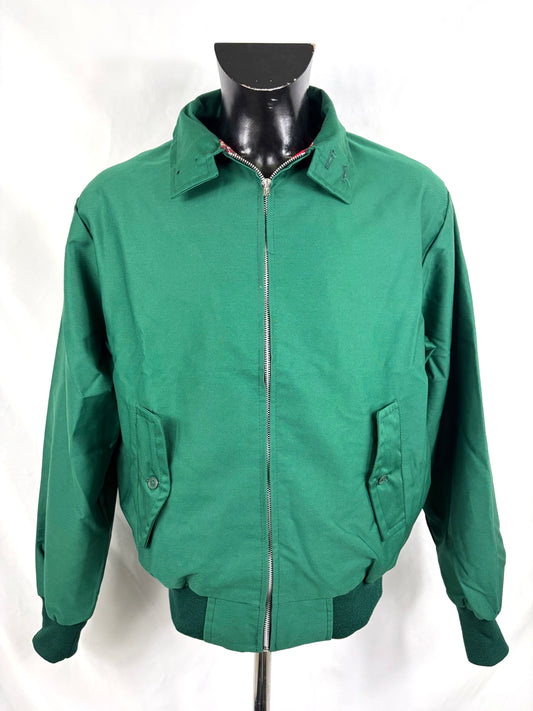 Giacca Harrington verde da uomo in cotone  Made in England - Man Green Harrington Jacket - Shop In London