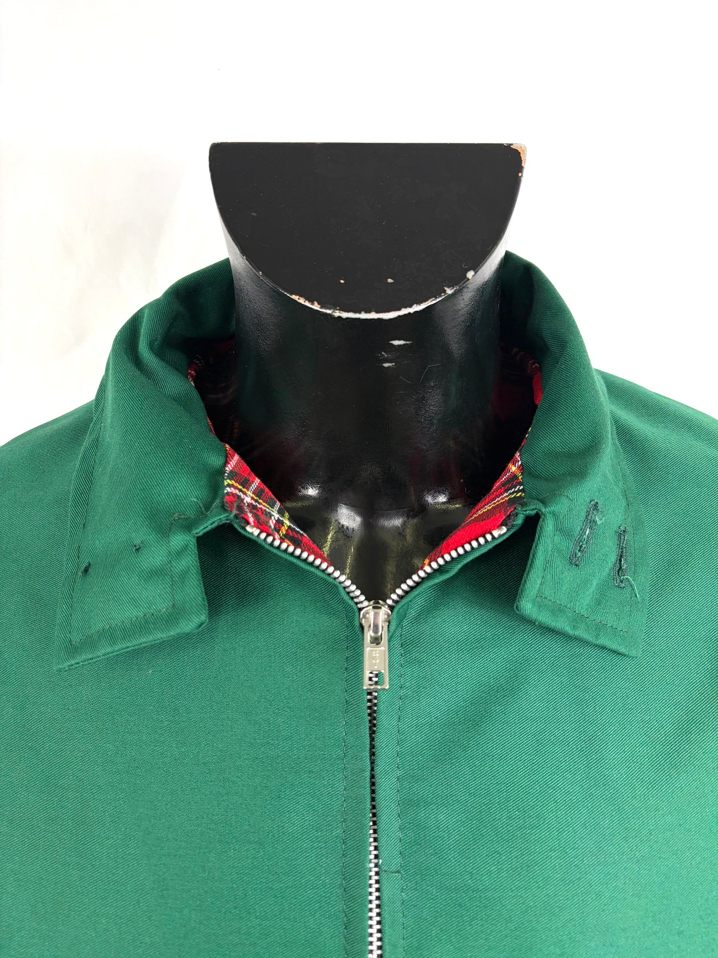 Giacca Harrington verde da uomo in cotone  Made in England - Man Green Harrington Jacket - Shop In London