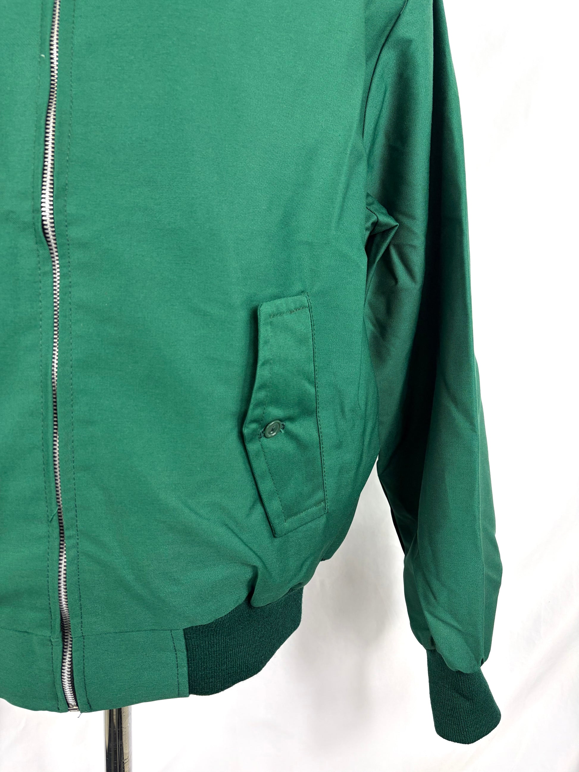 Giacca Harrington verde da uomo in cotone  Made in England - Man Green Harrington Jacket - Shop In London