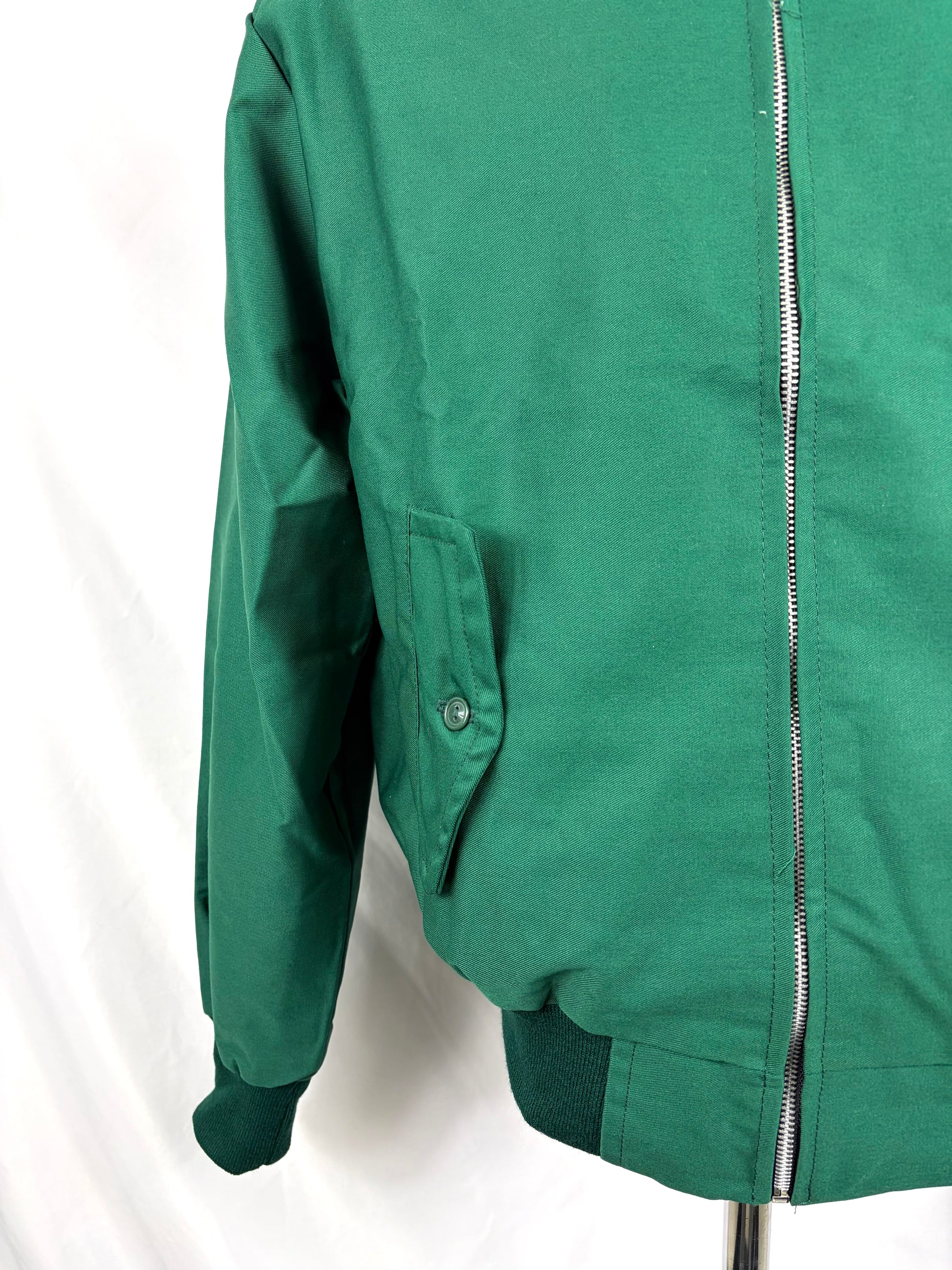 Giacca Harrington verde da uomo in cotone  Made in England - Man Green Harrington Jacket - Shop In London