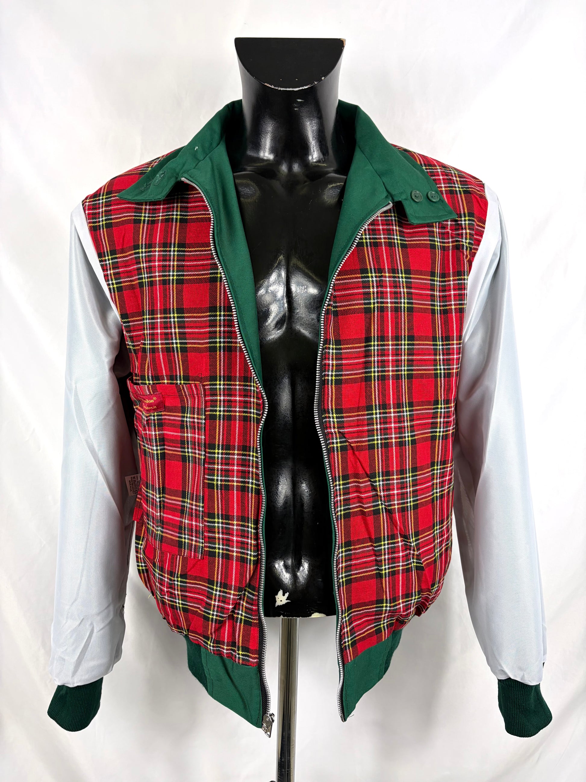 Giacca Harrington verde da uomo in cotone  Made in England - Man Green Harrington Jacket - Shop In London