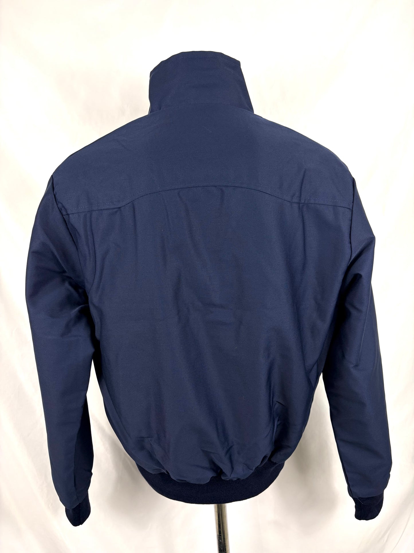 Giacca Harrington blu notte da uomo in cotone Made in England - Man Navy Harrington Jacket - Shop In London