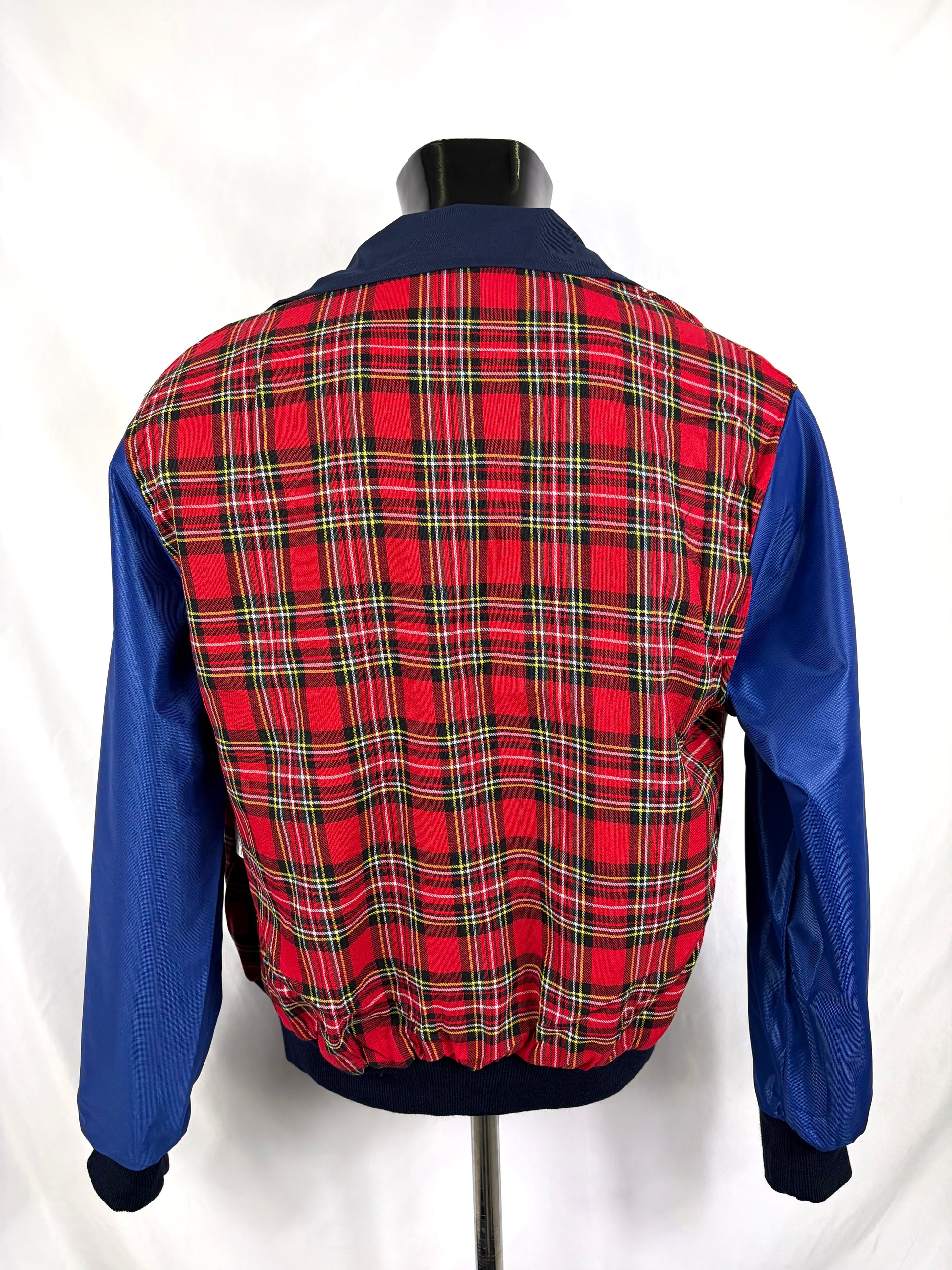 Giacca Harrington blu notte da uomo in cotone Made in England - Man Navy Harrington Jacket - Shop In London