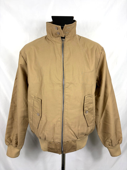 Giacca Harrington beige da uomo in cotone Made in England - Man Beige Harrington Jacket - Shop In London