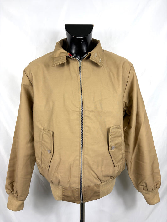 Giacca Harrington beige da uomo in cotone Made in England - Man Beige Harrington Jacket - Shop In London