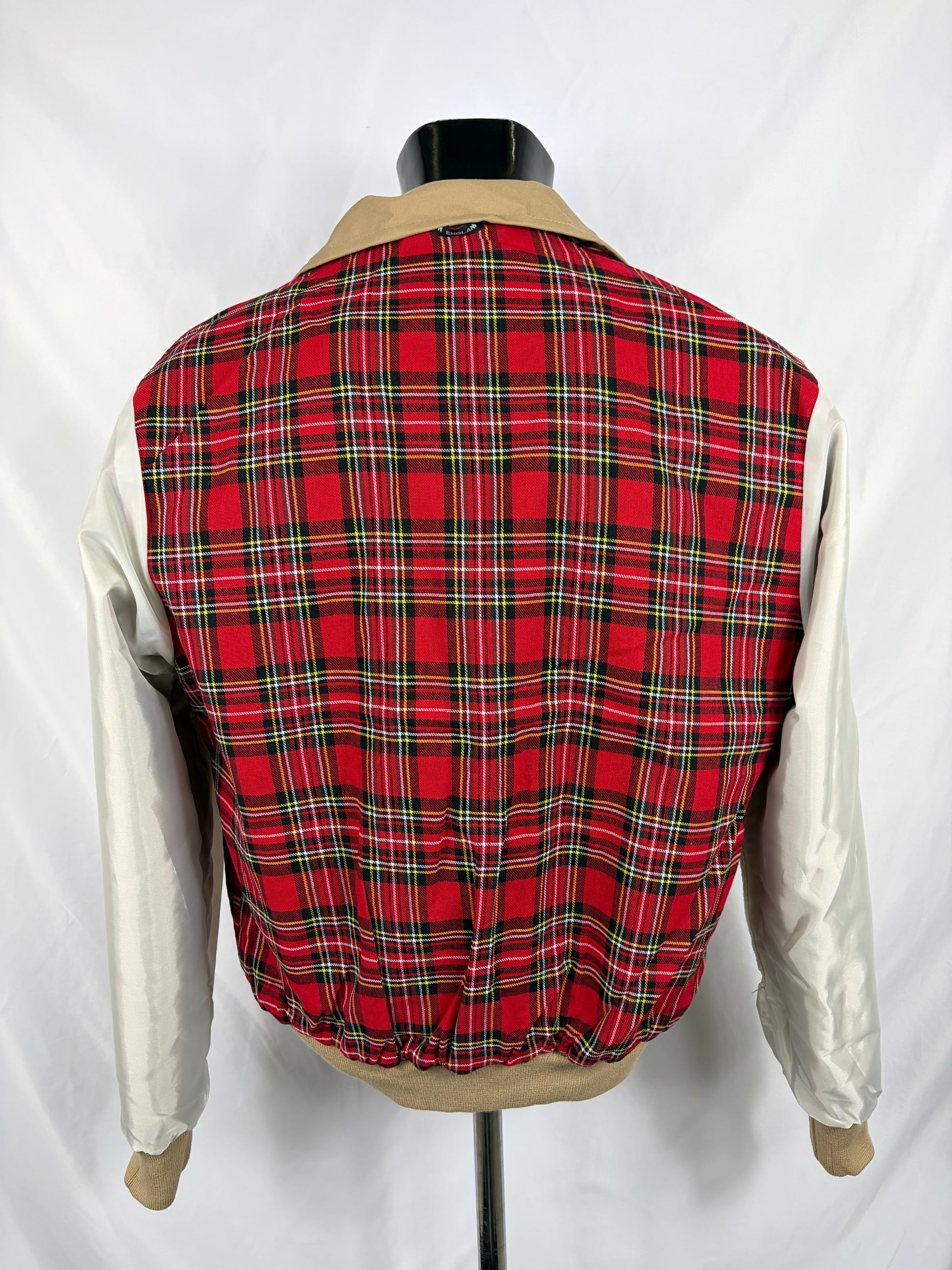 Giacca Harrington beige da uomo in cotone Made in England - Man Beige Harrington Jacket - Shop In London