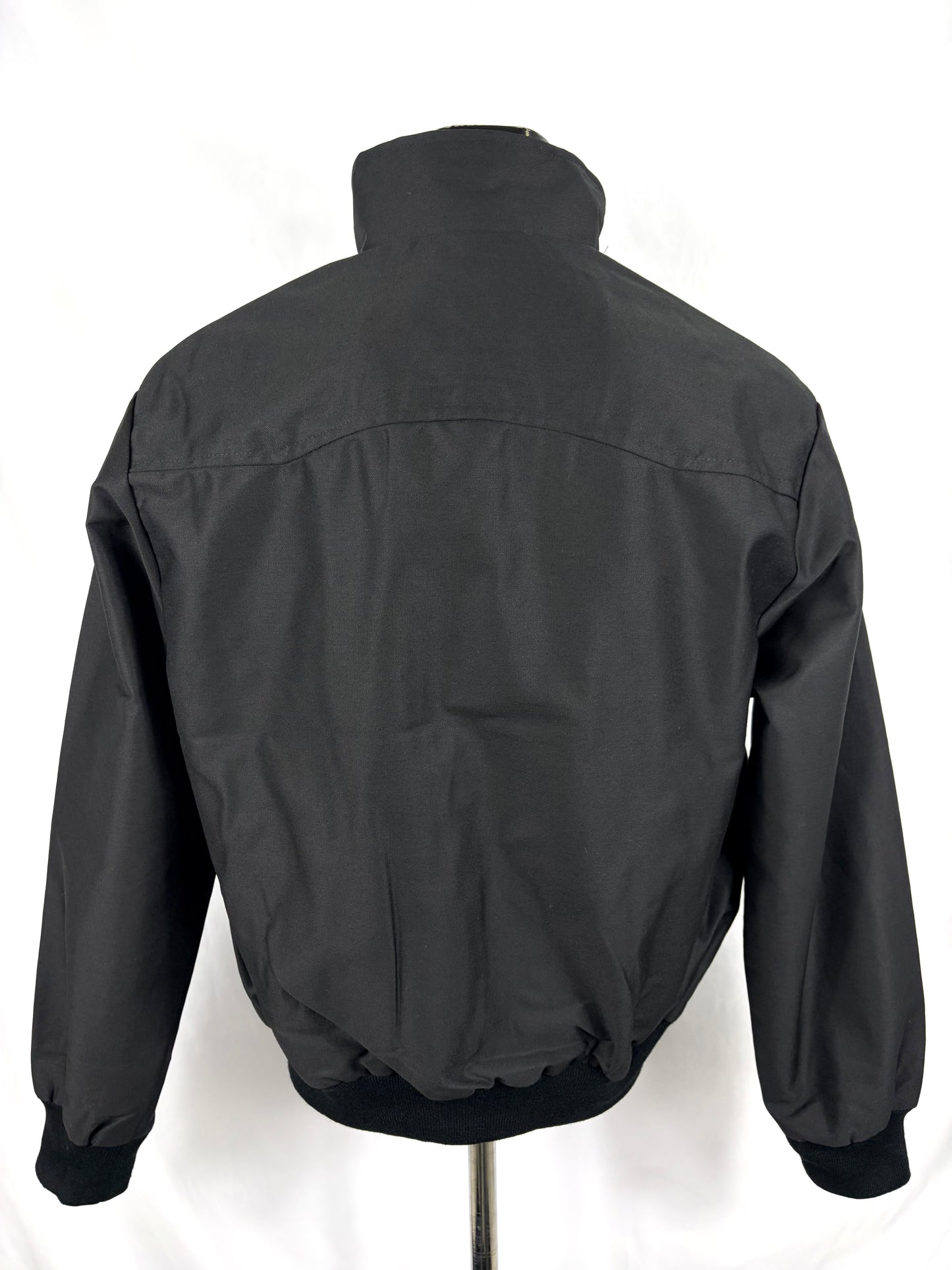 Giacca Harrington nera da uomo in cotone Made in England - Man Black Harrington Jacket - Shop In London