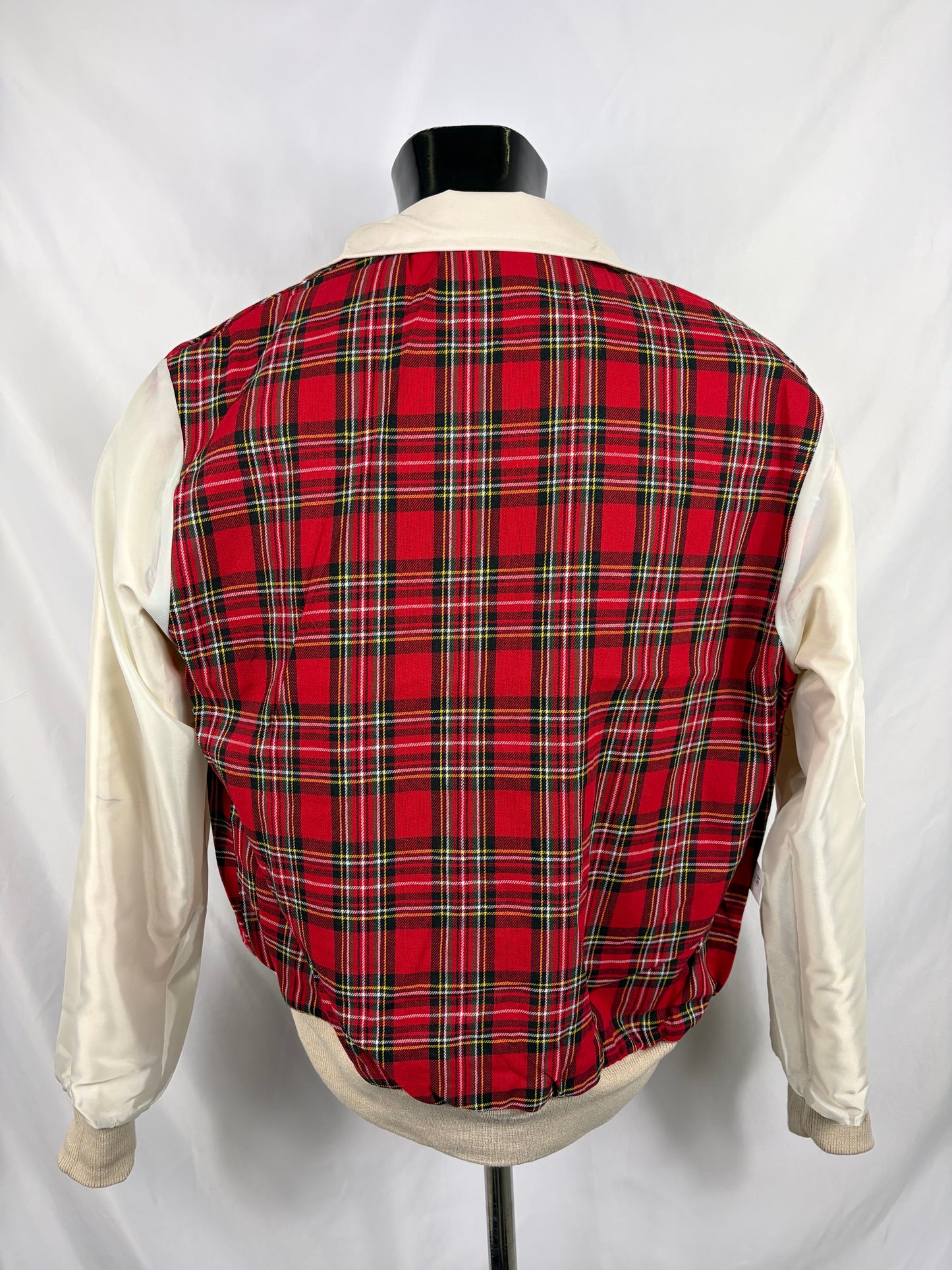 Giacca Harrington panna da uomo in cotone Made in England - Man Light Cream Harrington Jacket - Shop In London