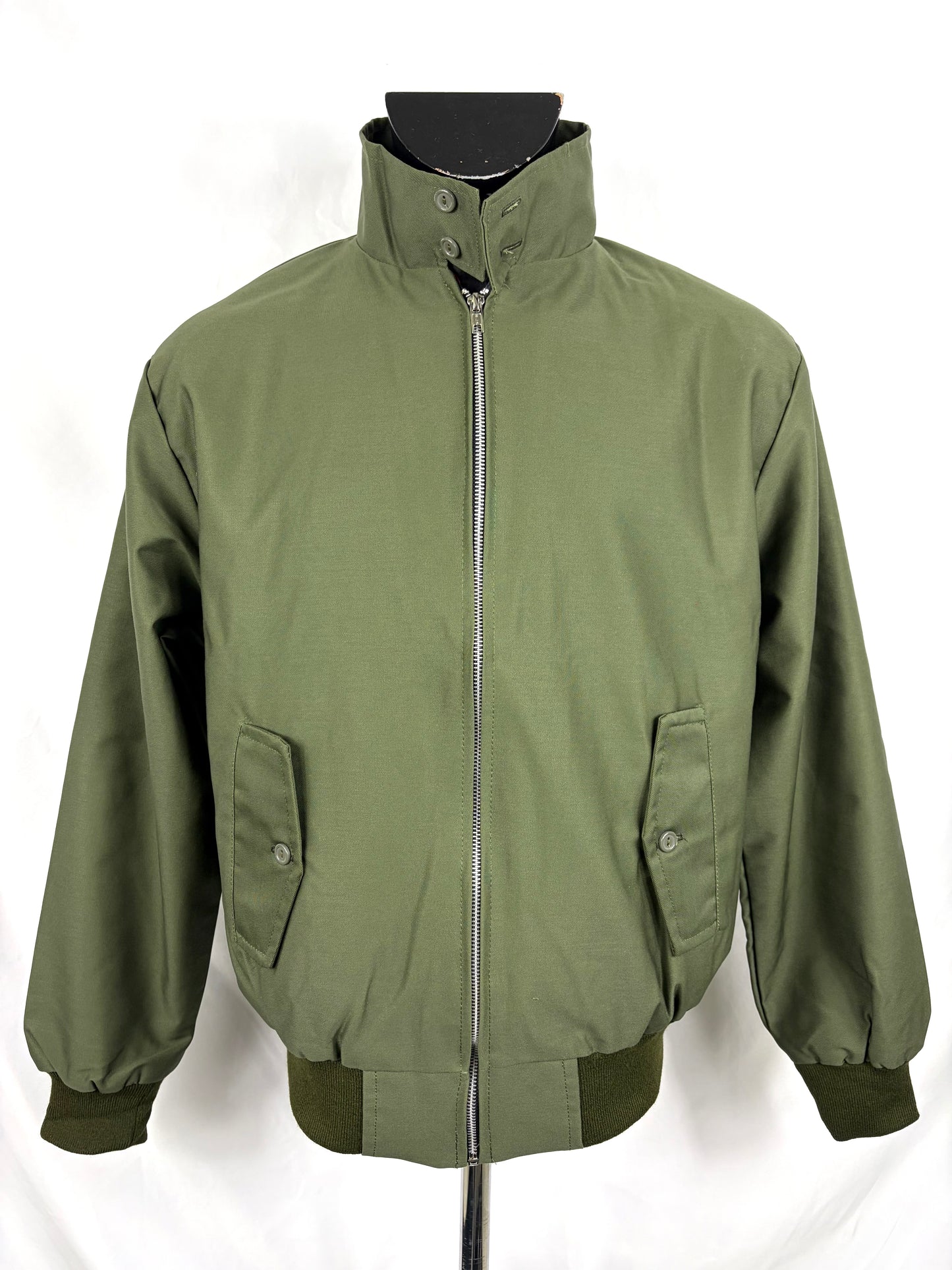 Giacca Harrington verde da uomo in cotone Made in England - Man Green Harrington Jacket - Shop In London