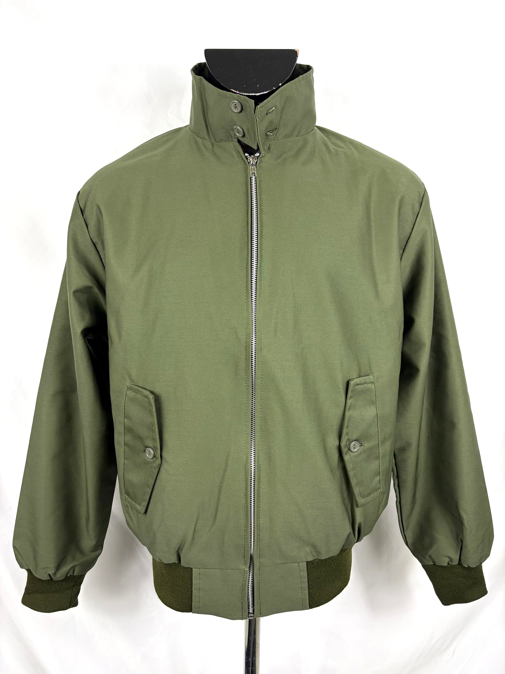 Giacca Harrington verde da uomo in cotone Made in England - Man Green Harrington Jacket - Shop In London